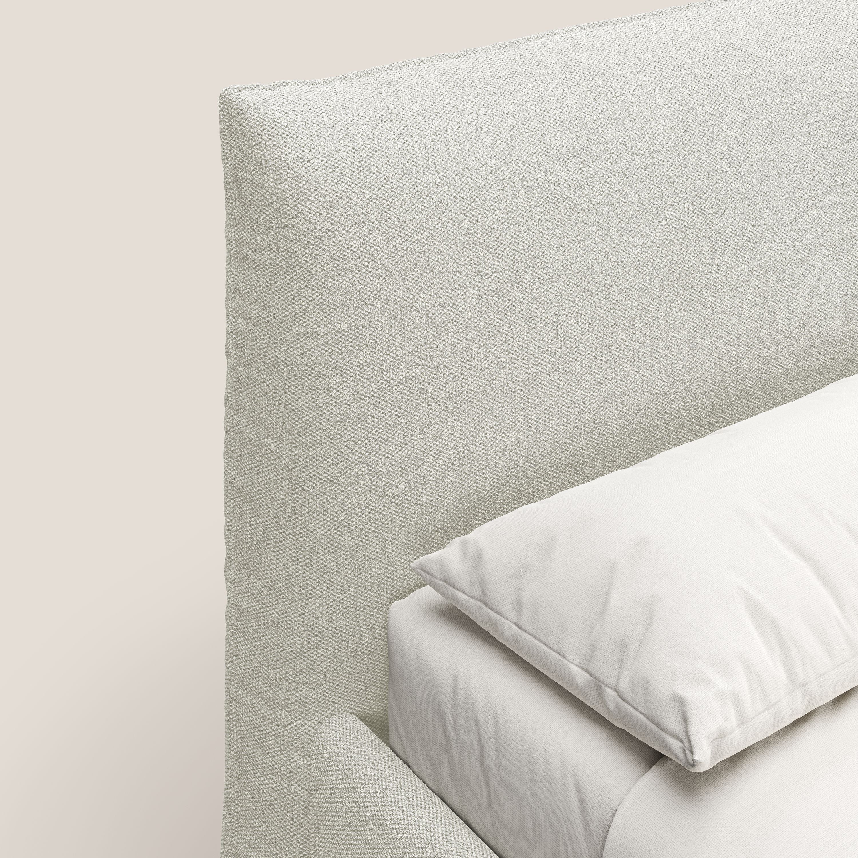 EROS lit rembourré en duvet d'oie avec coffre de rangement en bouclette précieuse détachable T16 crème - Image 7
