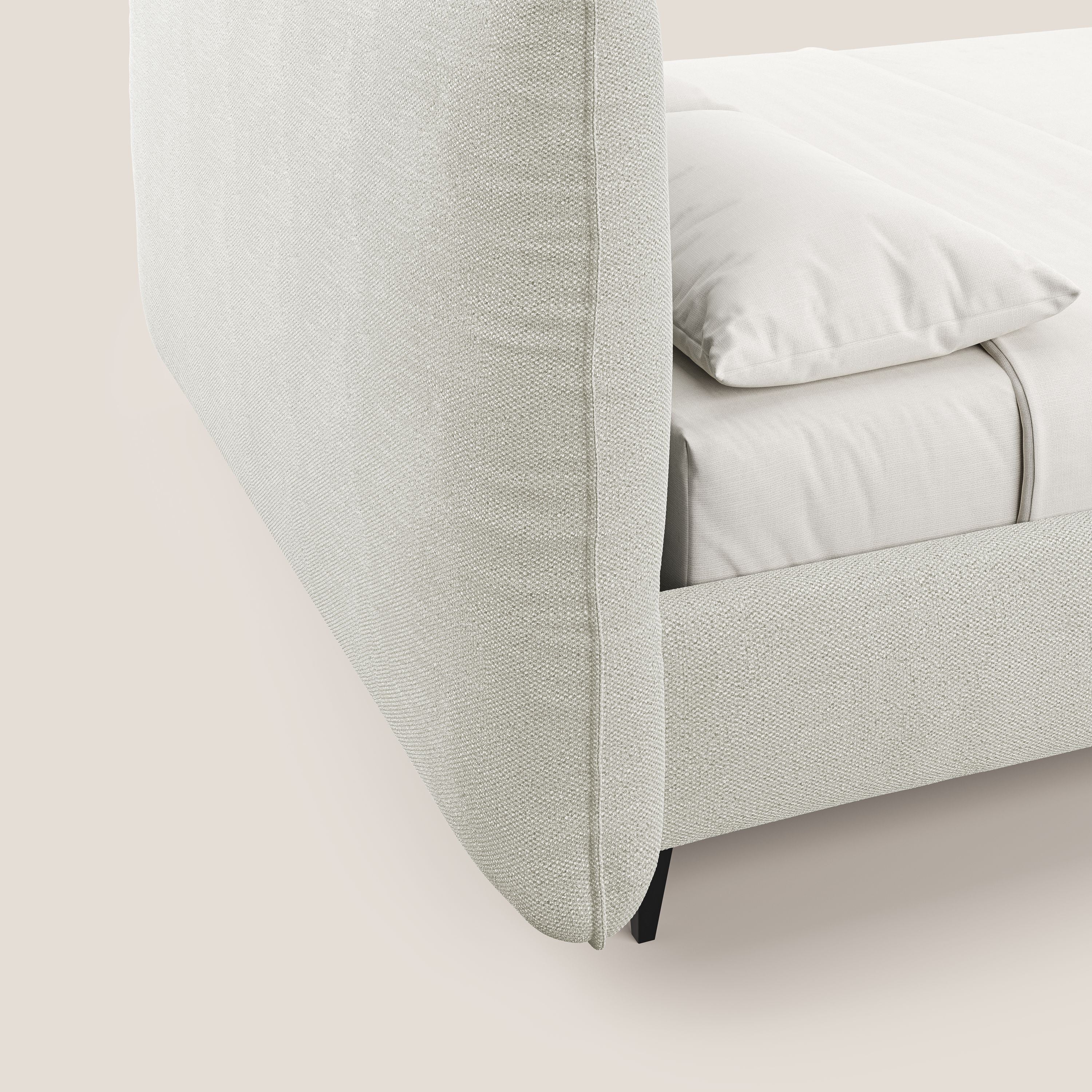 EROS lit rembourré en duvet d'oie avec coffre de rangement en bouclette précieuse détachable T16 crème - Image 8