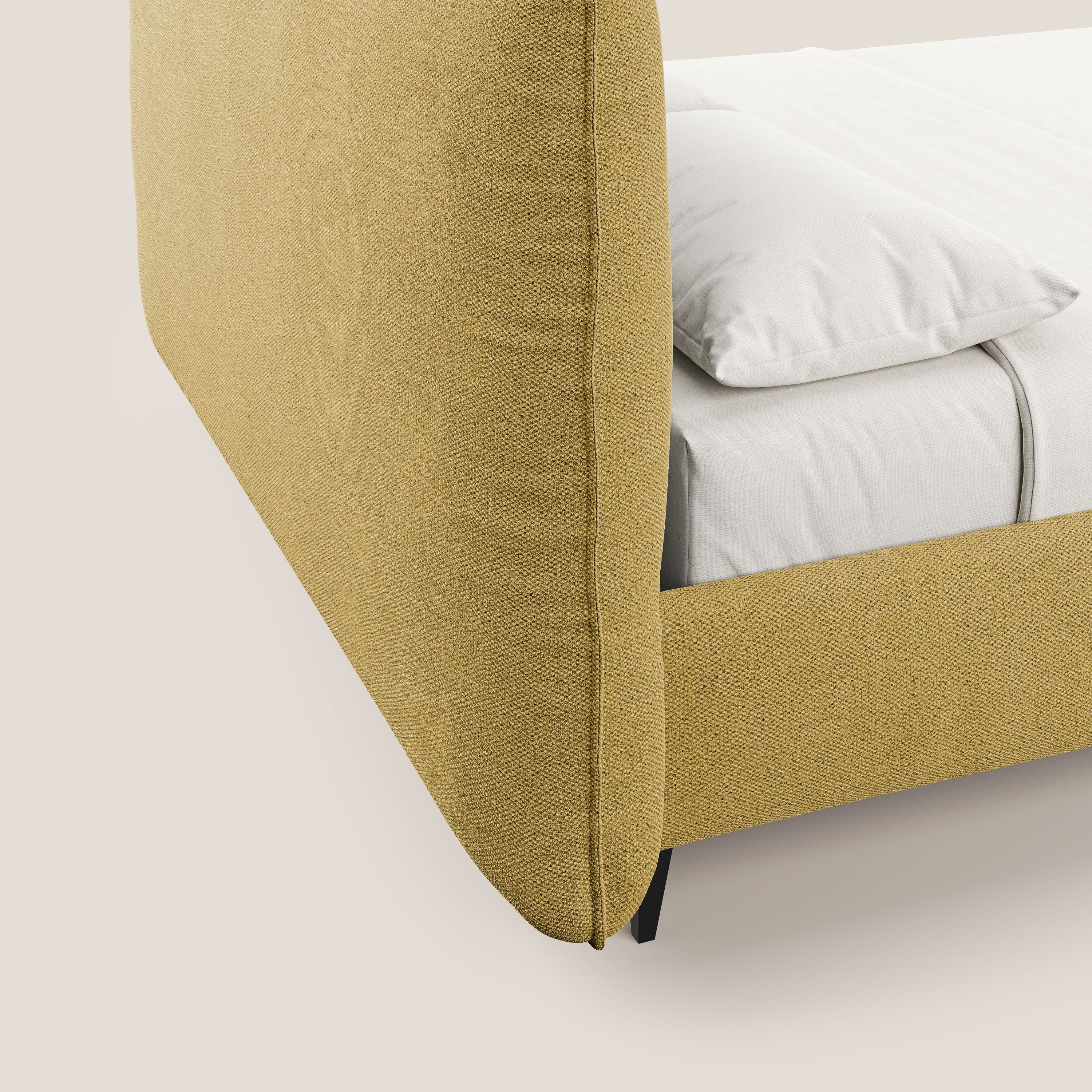 EROS lit rembourré en duvet d'oie avec coffre de rangement en bouclette précieuse détachable T16 jaune - Image 7