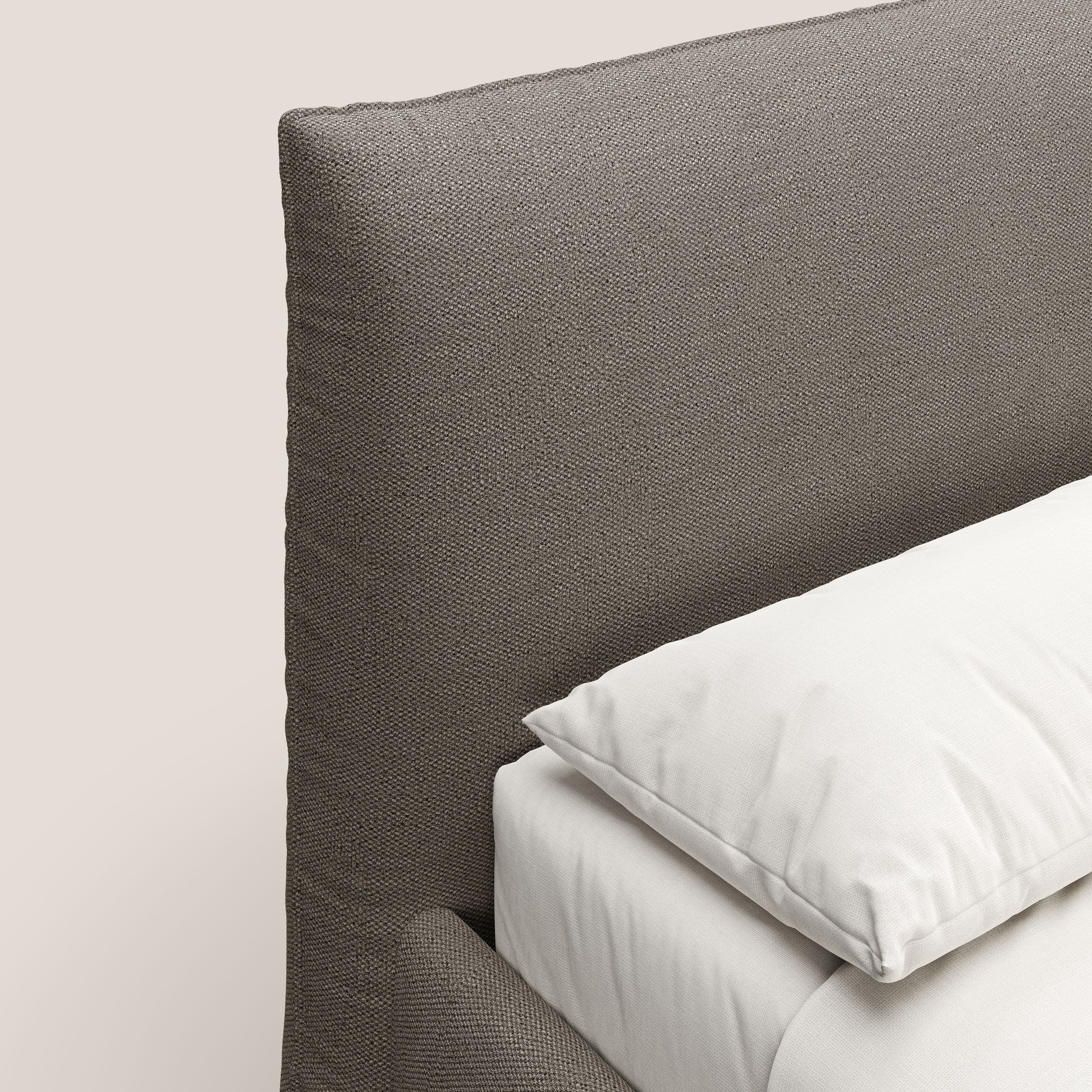 EROS lit rembourré en duvet d'oie avec coffre de rangement en bouclette précieuse détachable T16 marron - Image 6