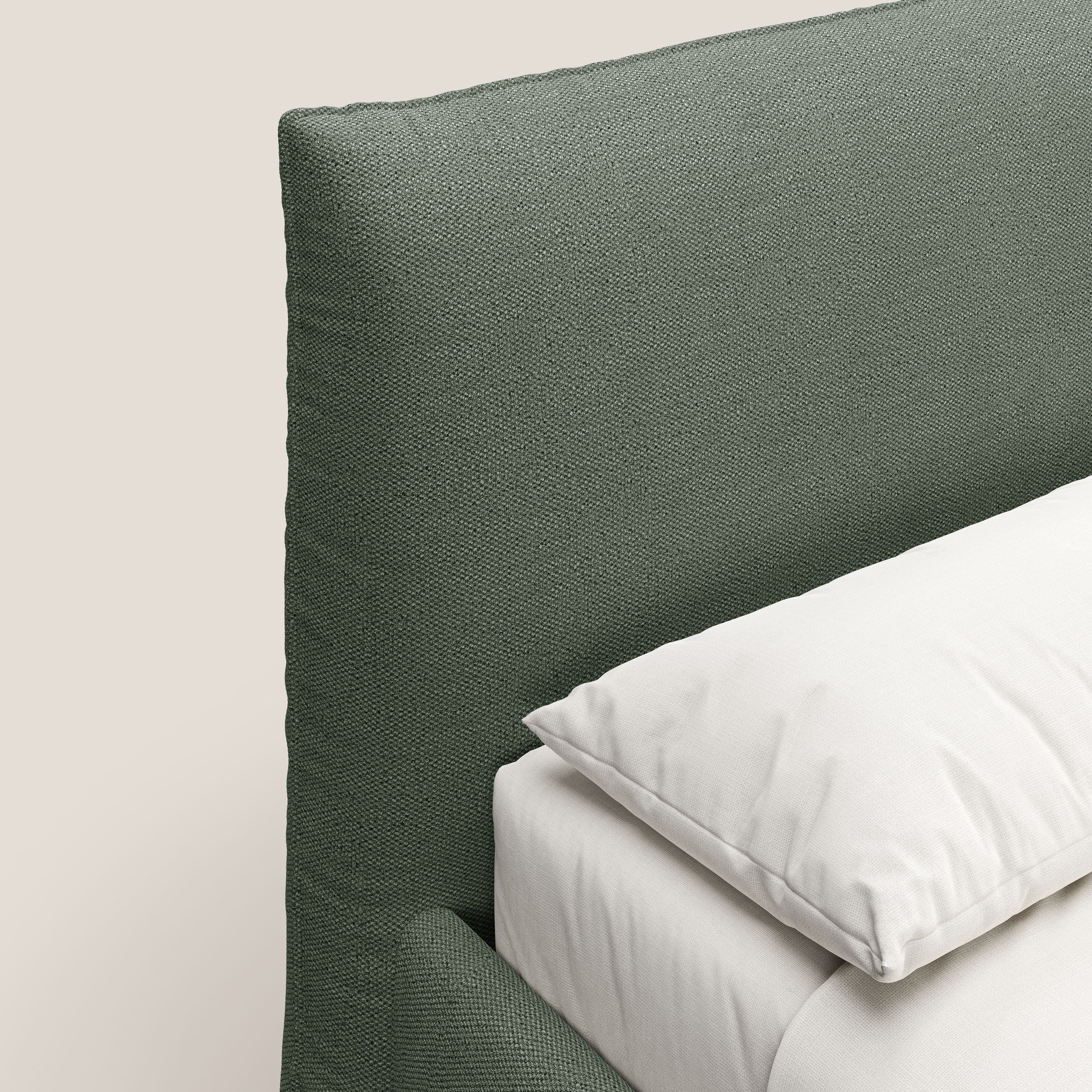EROS lit rembourré en duvet d'oie avec coffre de rangement en bouclette précieuse détachable T16 vert - Image 6