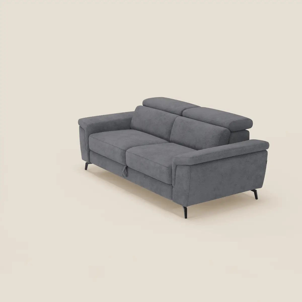 Estro CanapĂ© 3 places avec pouf extractible - tĂȘtiĂšres inclinables en tissu impermĂ©able T14 - Image 2