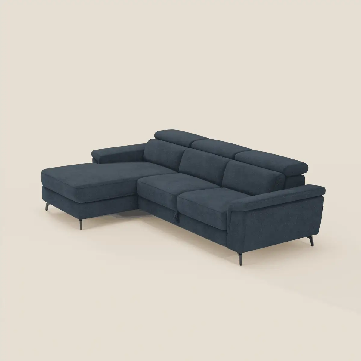 Estro Canapé extractible et chaise longue - têtières inclinables en tissu imperméable T14 bleu - Image 2