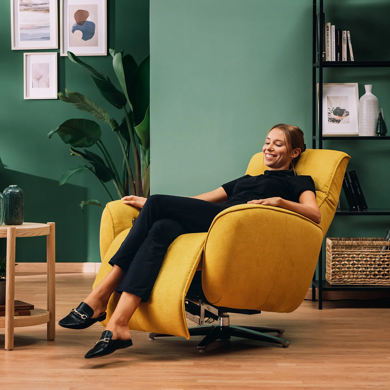 EVA fauteuil RELAX en tissu imperméable T02 jaune - Image 2