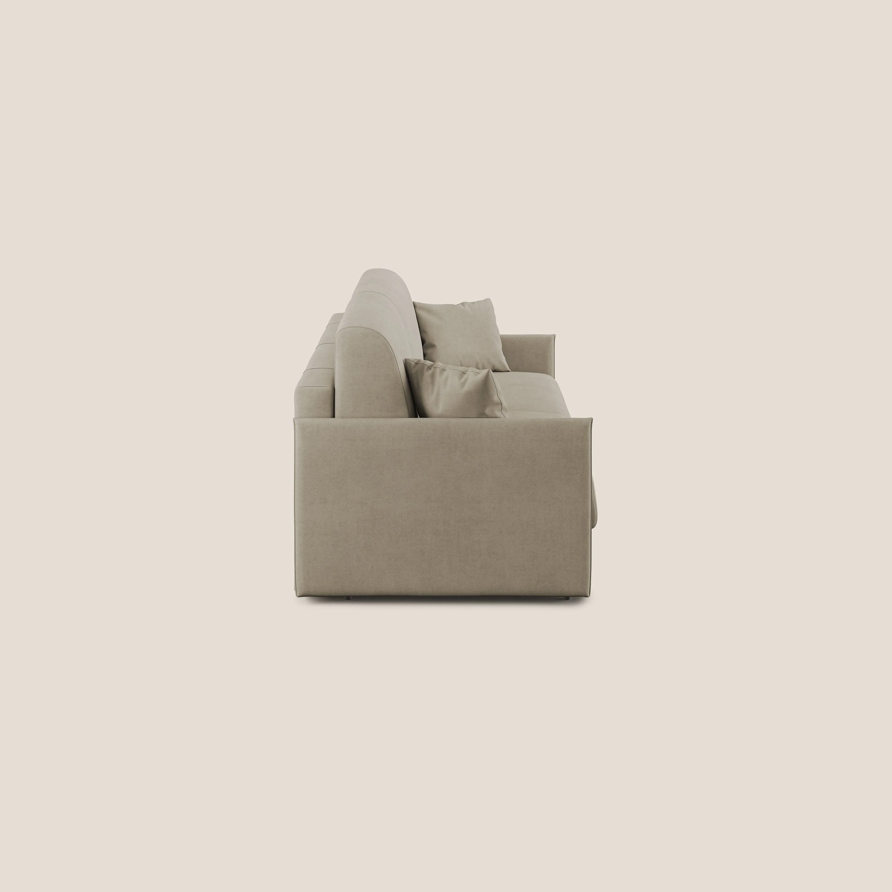 Evans canapé convertible en tissu doux imperméable T02 beige - Image 4