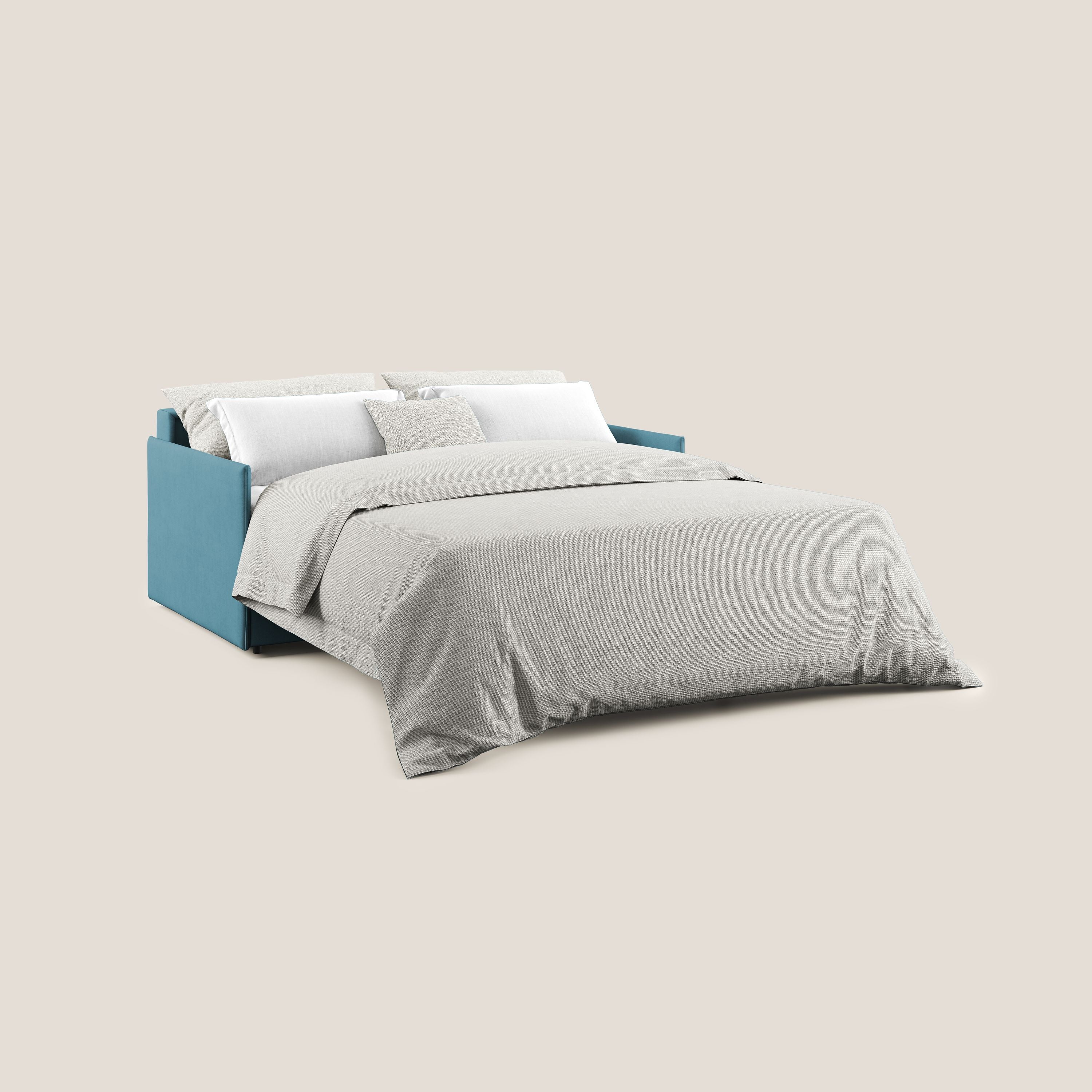 Evans canapé convertible en tissu doux imperméable T02 bleu ciel - Image 2