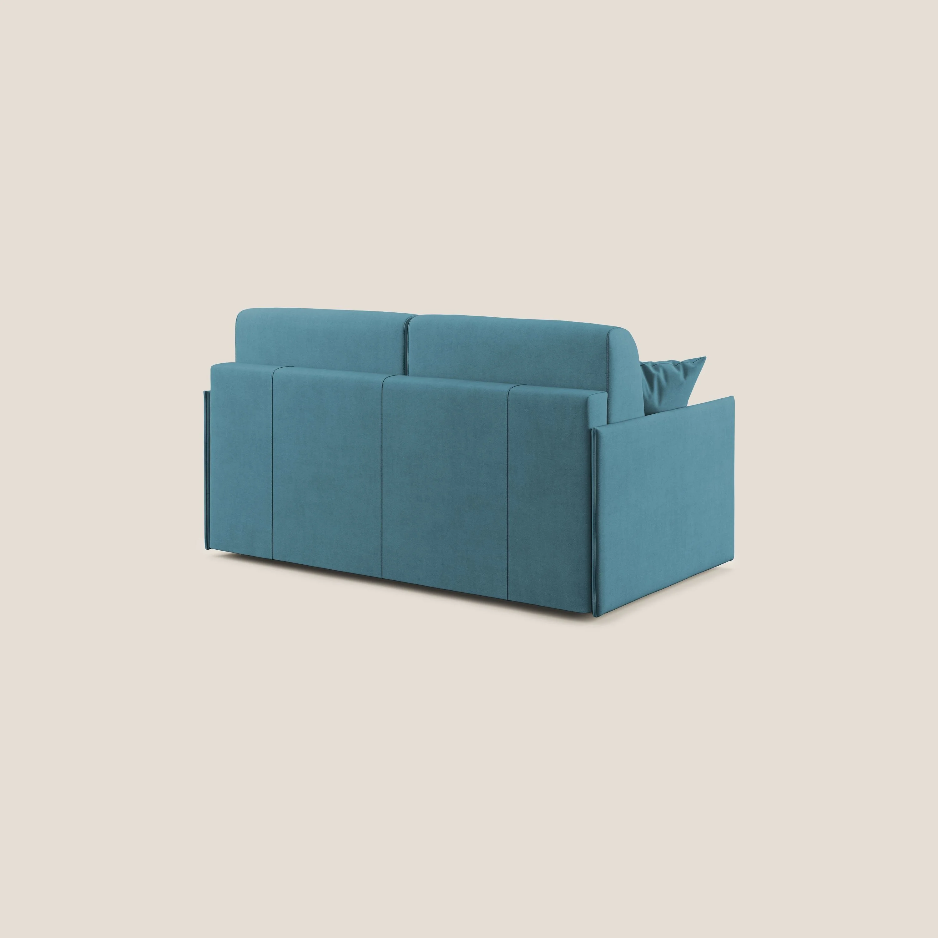 Evans canapé convertible en tissu doux imperméable T02 bleu ciel - Image 5
