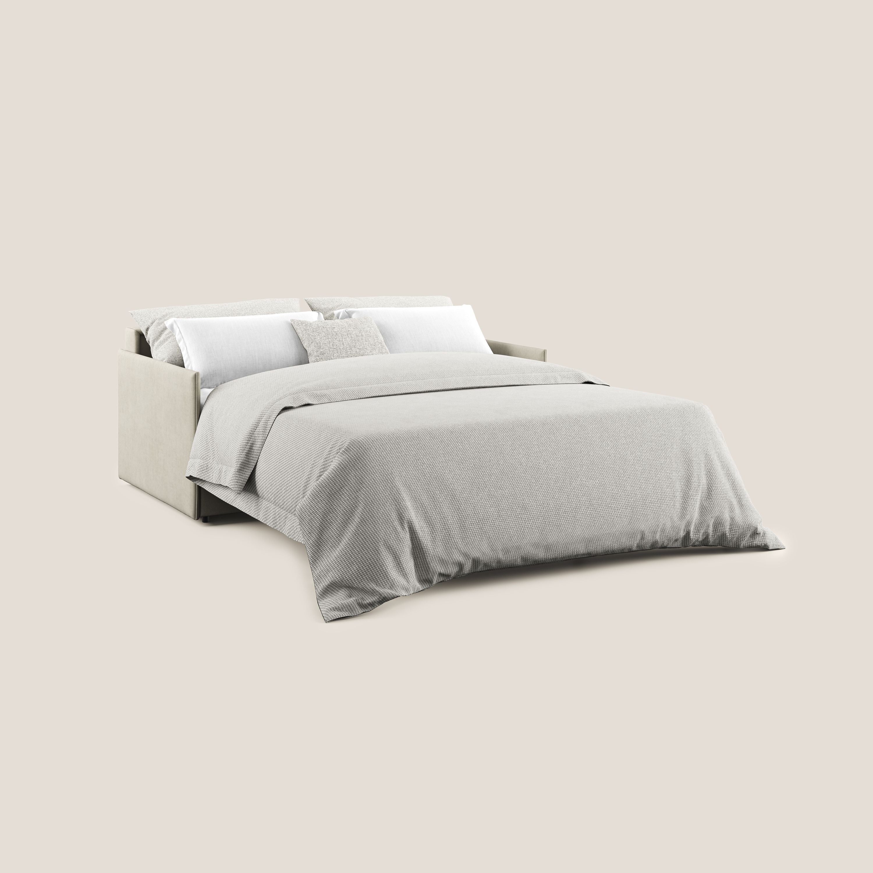 Evans canapé convertible en tissu doux imperméable T02 crème - Image 4