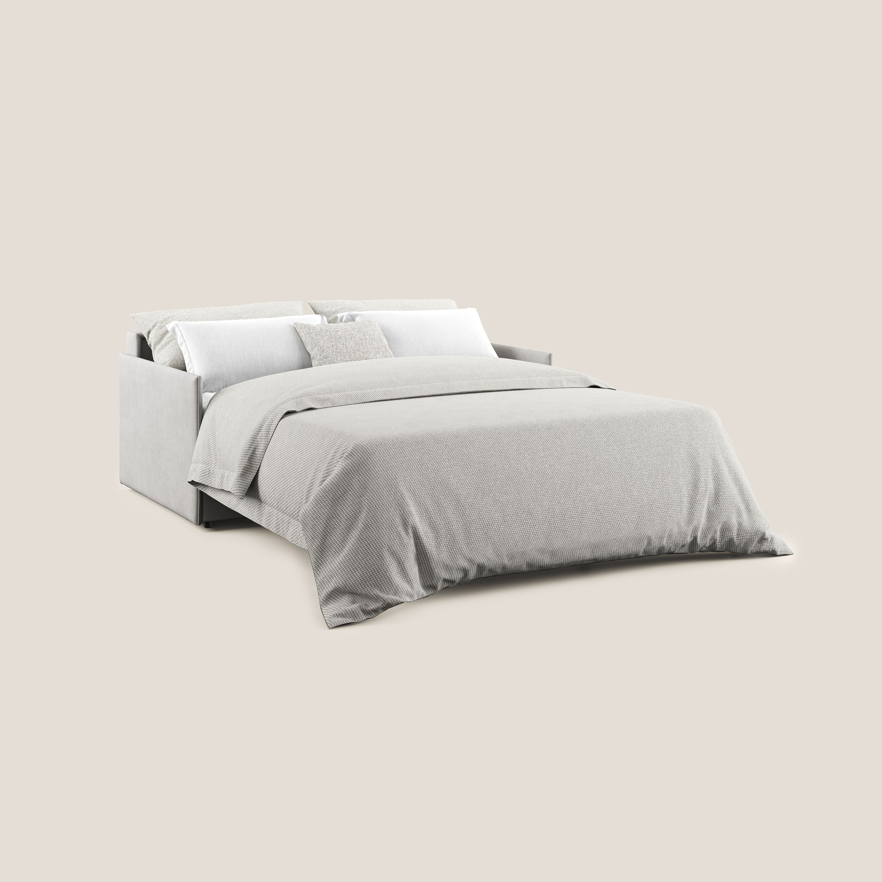 Evans canapé convertible en tissu doux imperméable T02 gris clair - Image 2