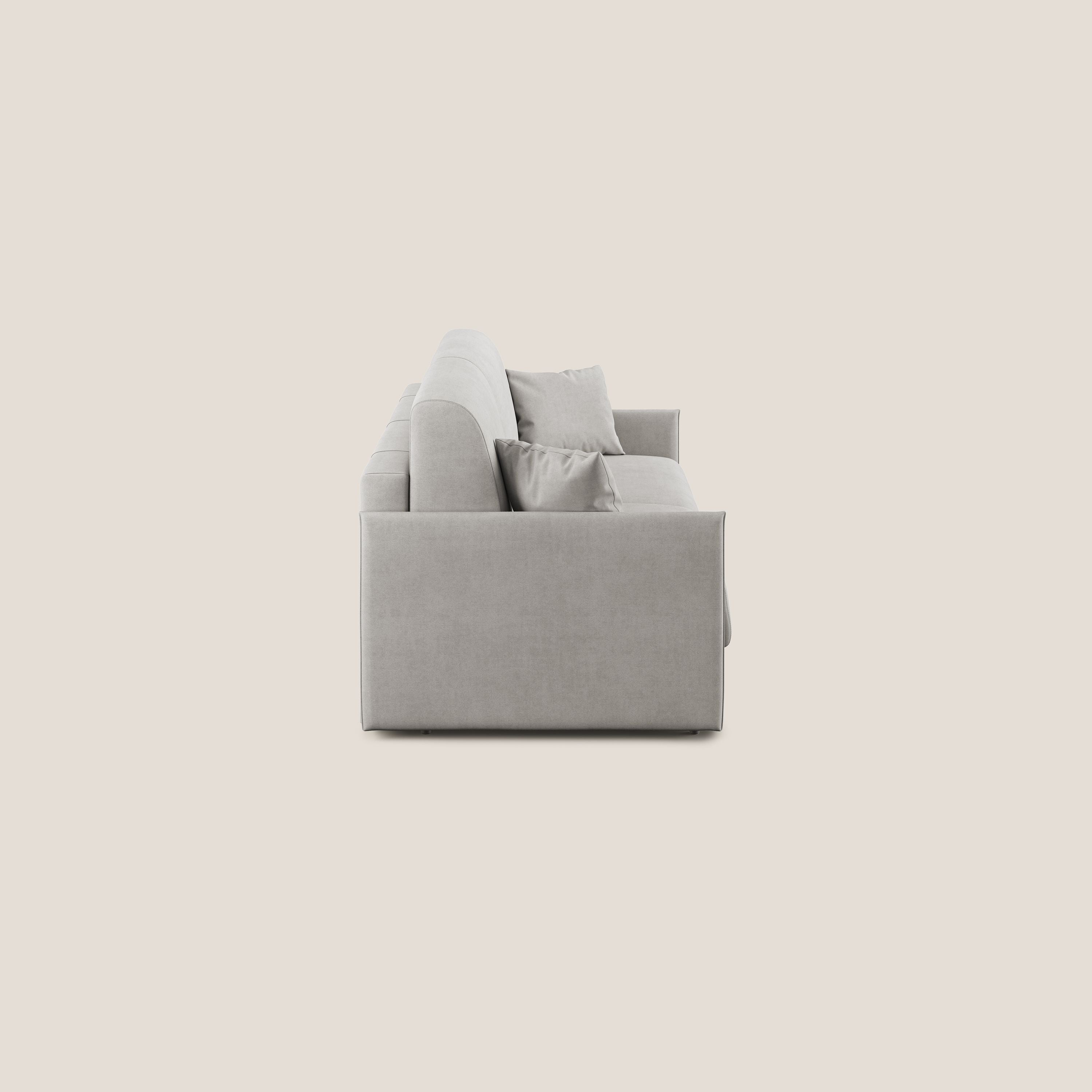 Evans canapé convertible en tissu doux imperméable T02 gris clair - Image 4