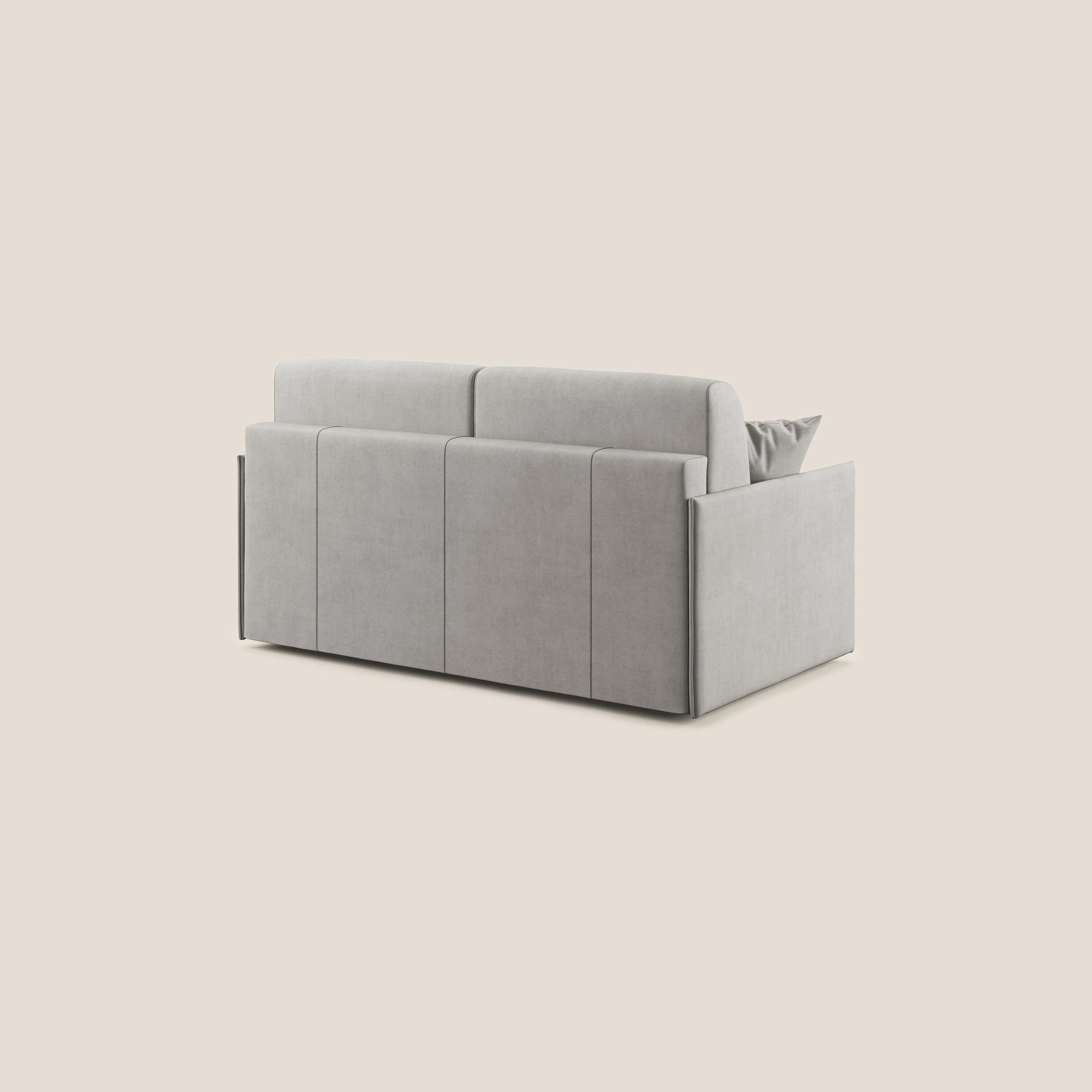 Evans canapé convertible en tissu doux imperméable T02 gris clair - Image 5