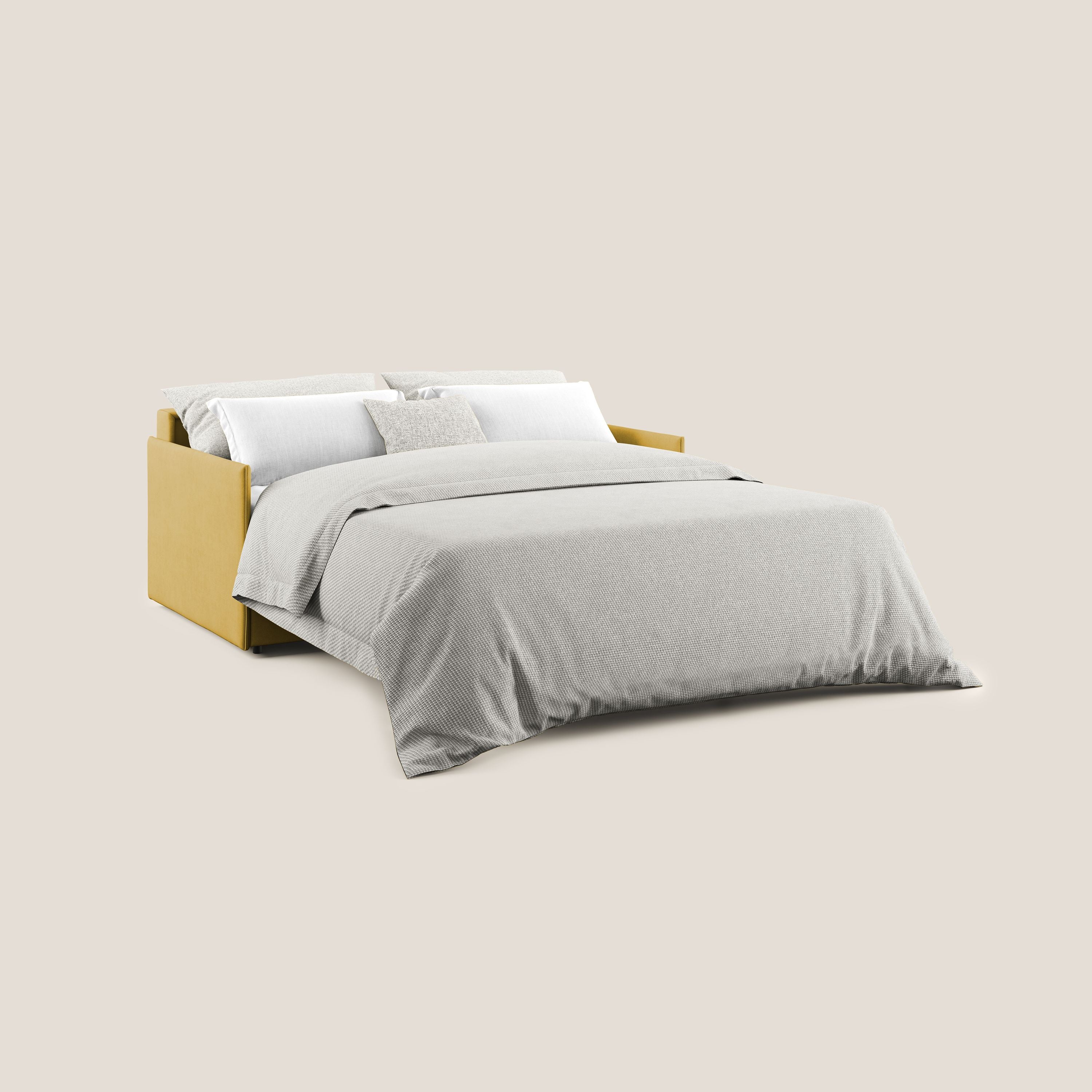 Evans canapé convertible en tissu doux imperméable T02 jaune - Image 2