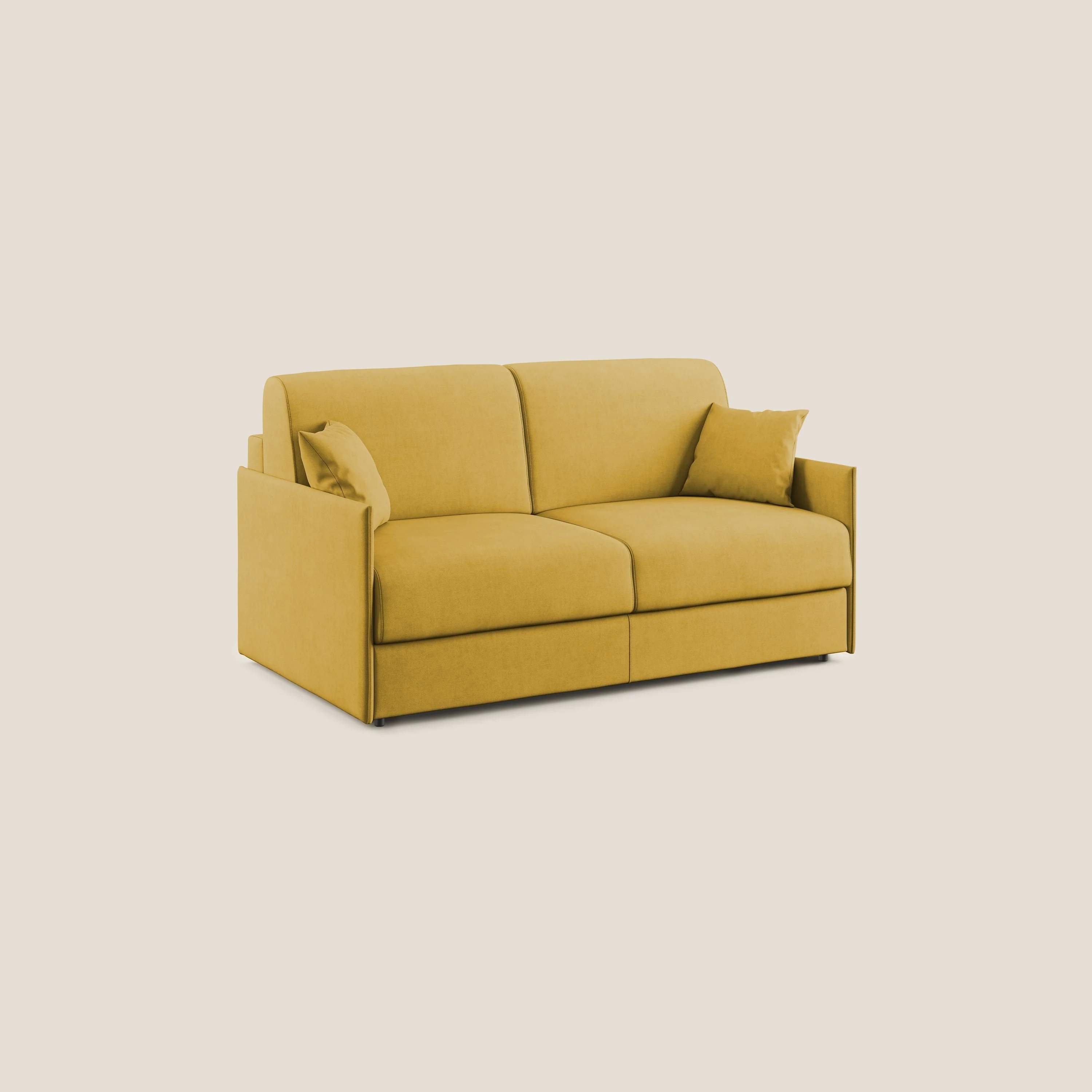 Evans canapé convertible en tissu doux imperméable T02 jaune - Image 3
