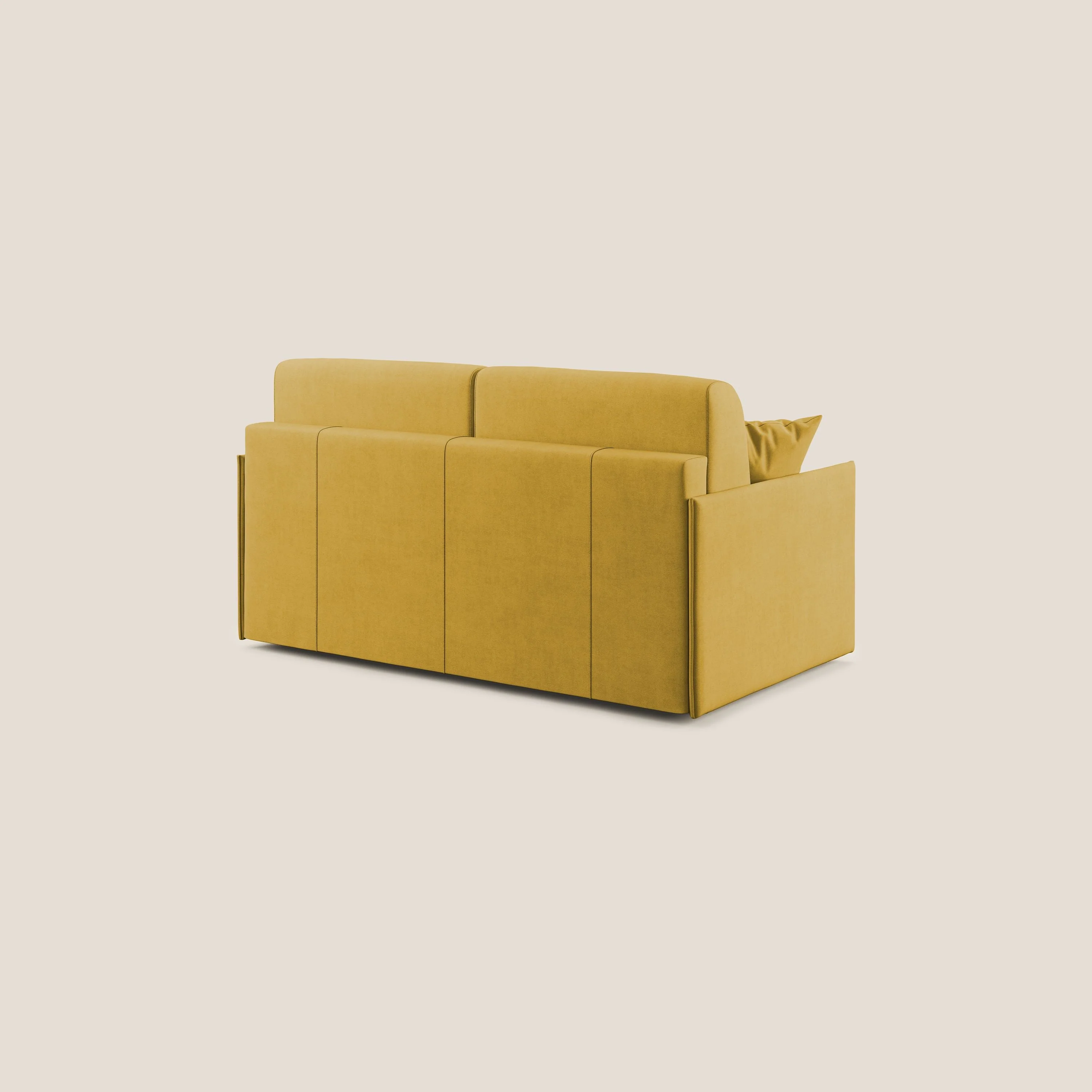 Evans canapé convertible en tissu doux imperméable T02 jaune - Image 5