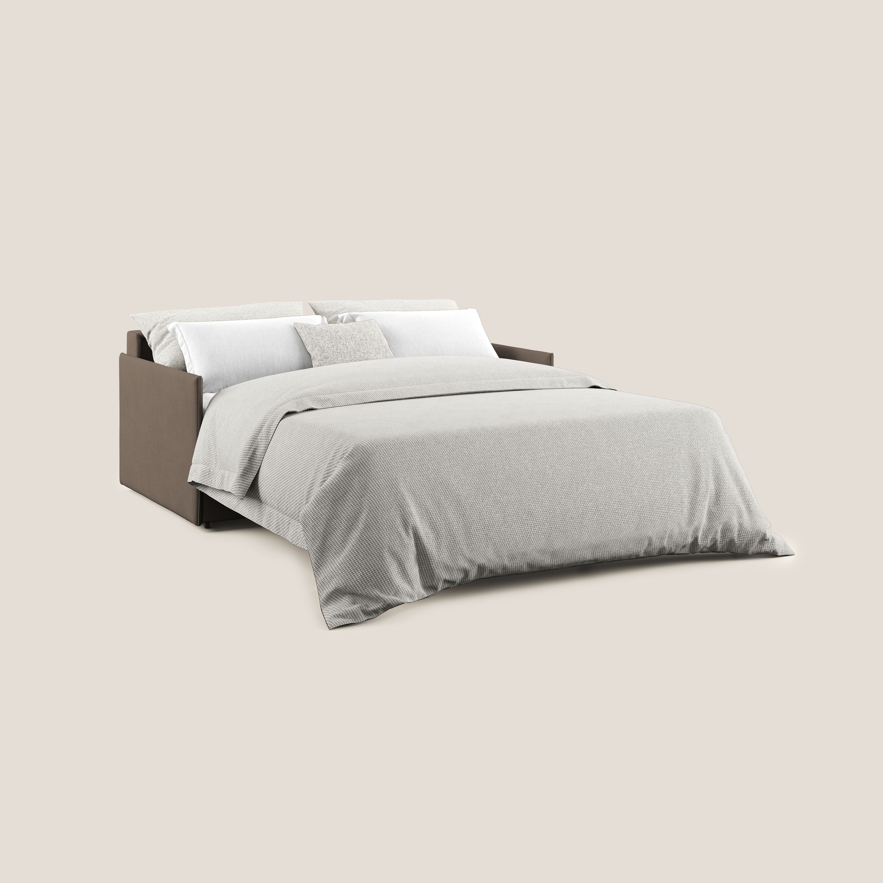 Evans canapé convertible en tissu doux imperméable T02 marron - Image 2