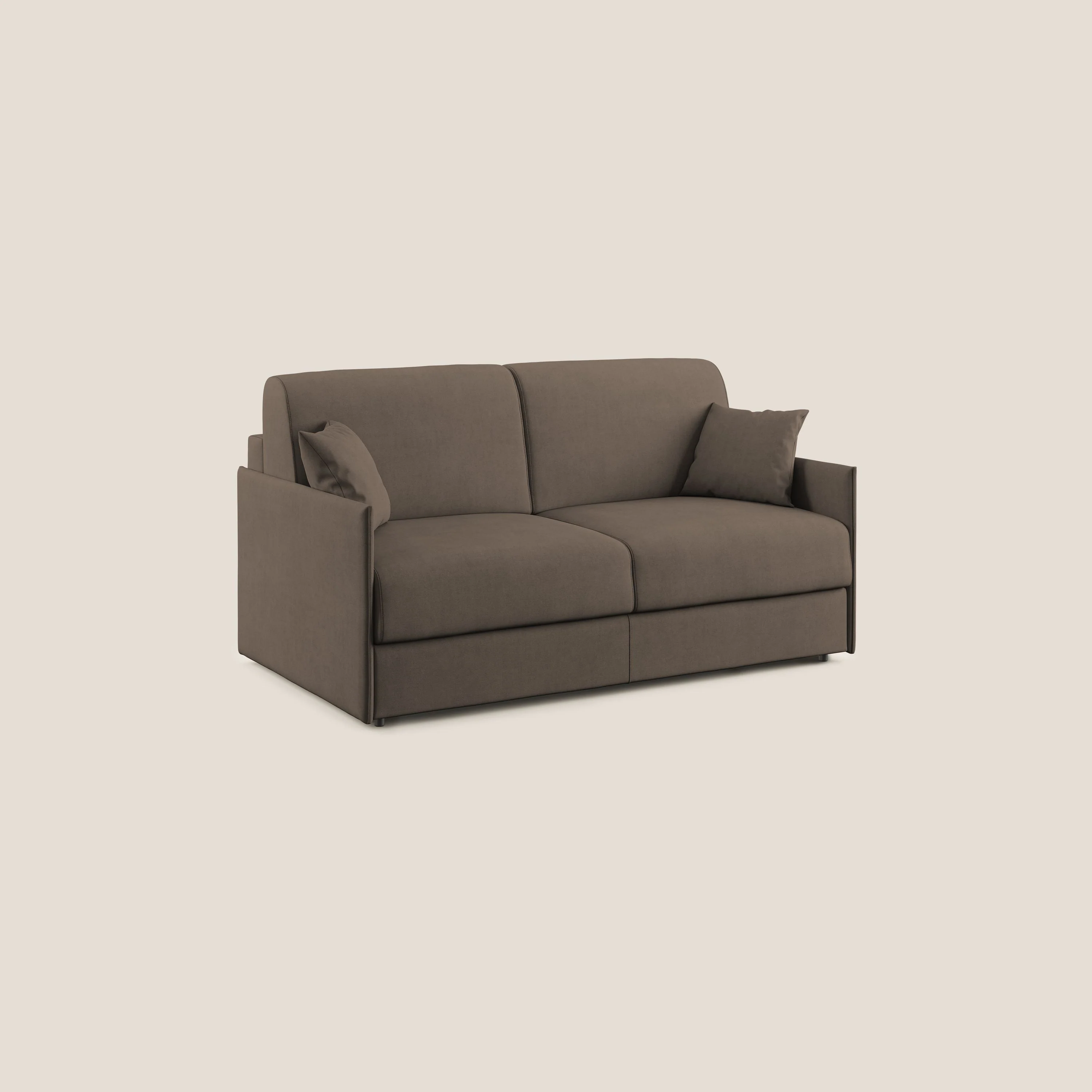 Evans canapé convertible en tissu doux imperméable T02 marron - Image 3