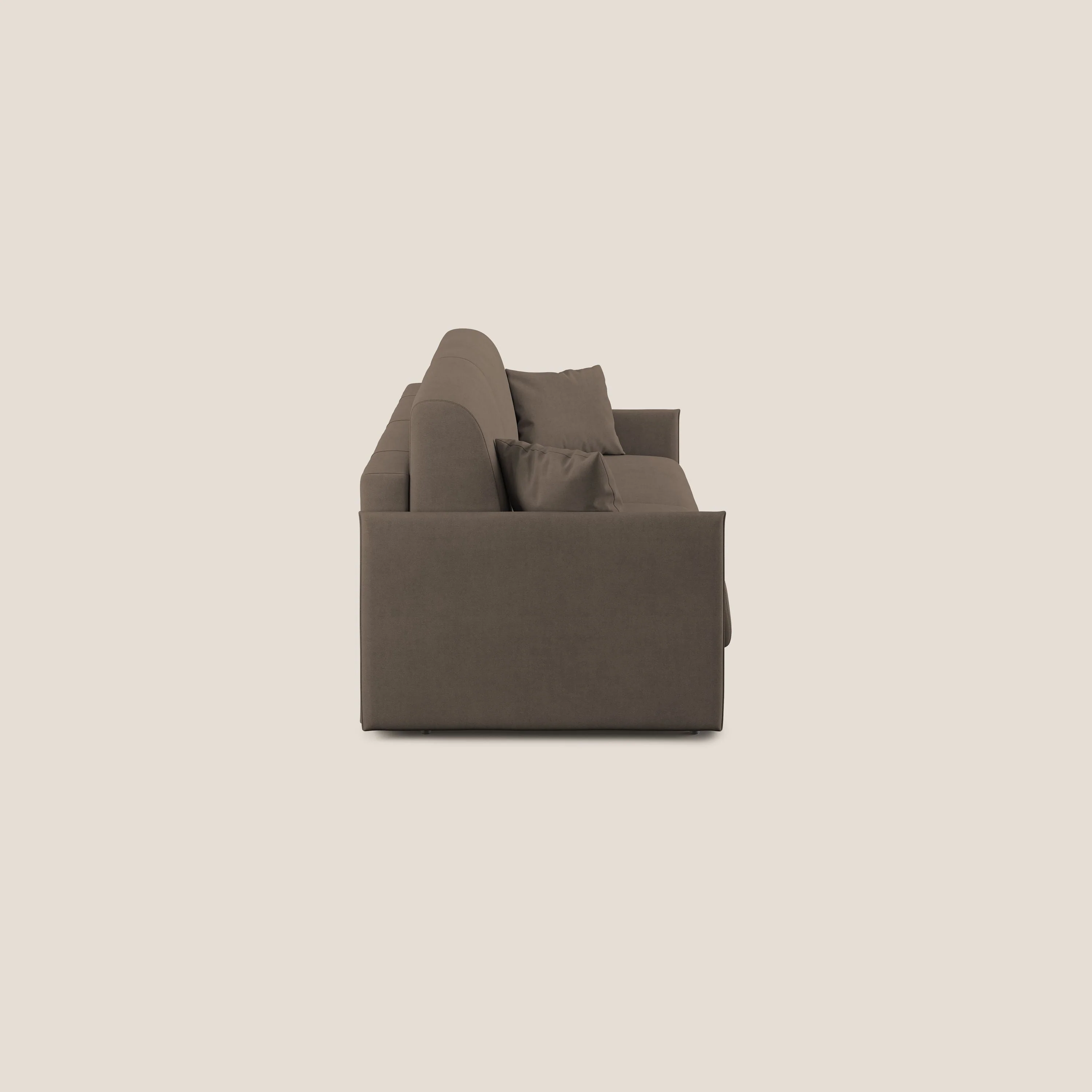 Evans canapé convertible en tissu doux imperméable T02 marron - Image 4
