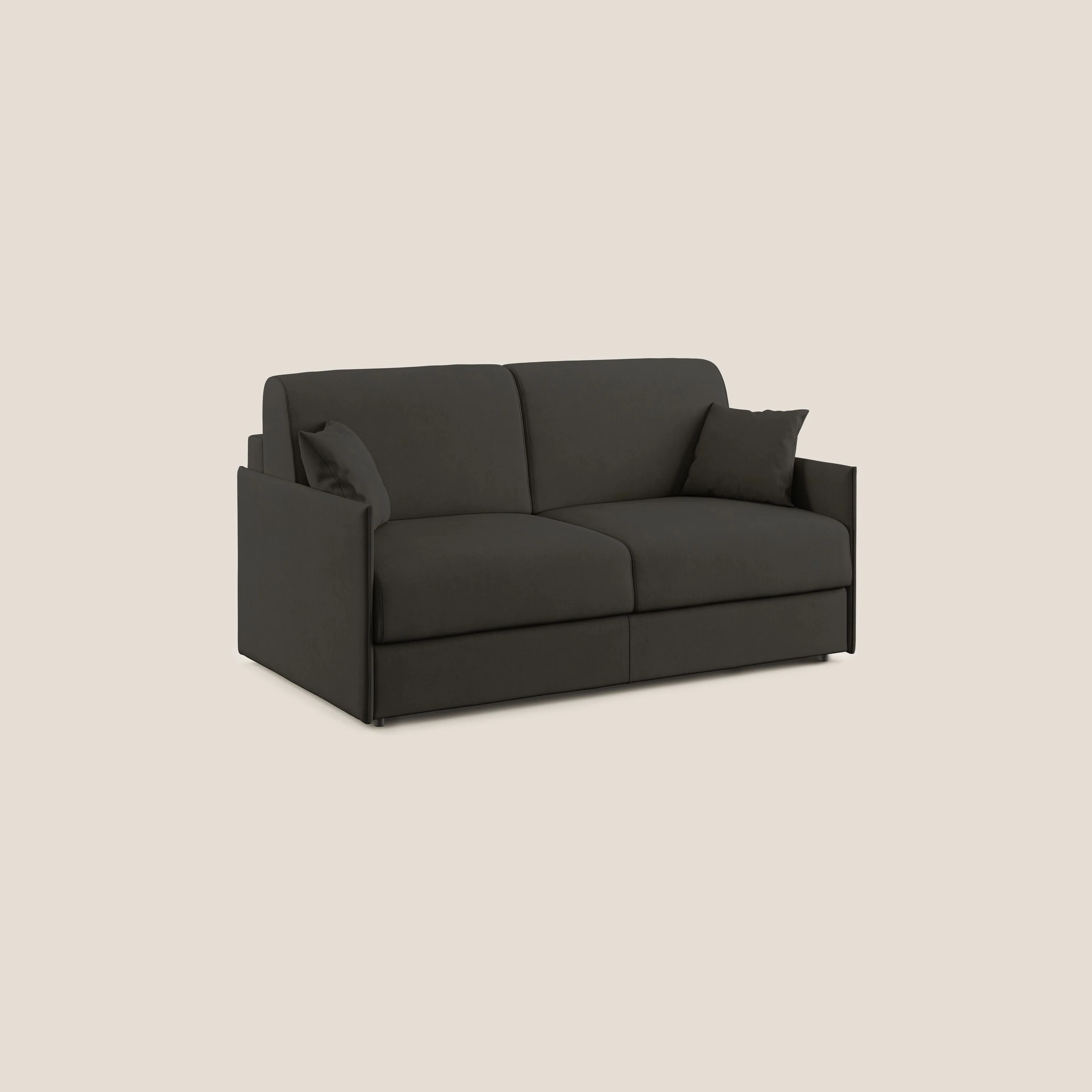Evans canapé convertible en tissu doux imperméable T02 noir - Image 3