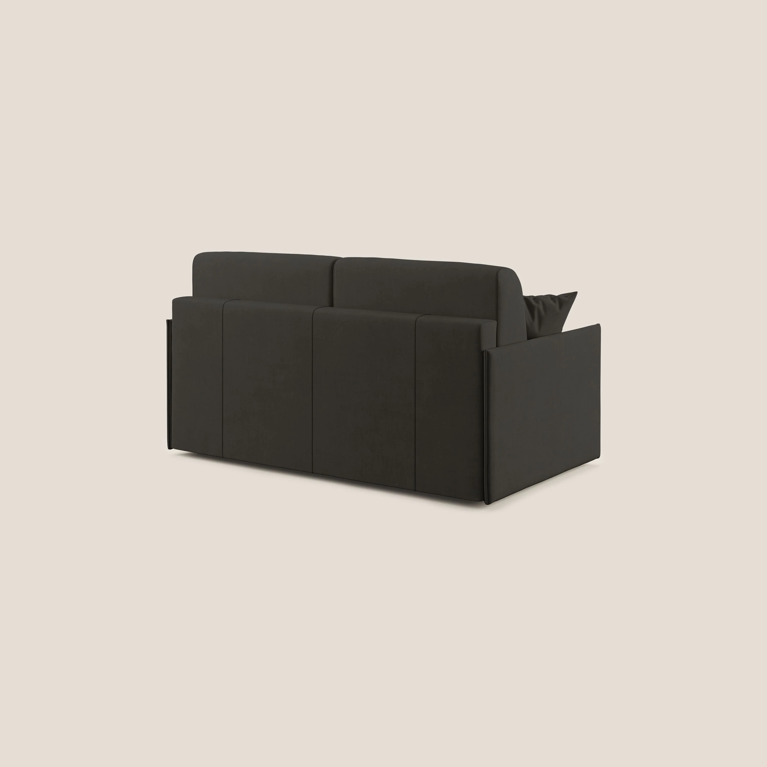 Evans canapé convertible en tissu doux imperméable T02 noir - Image 5