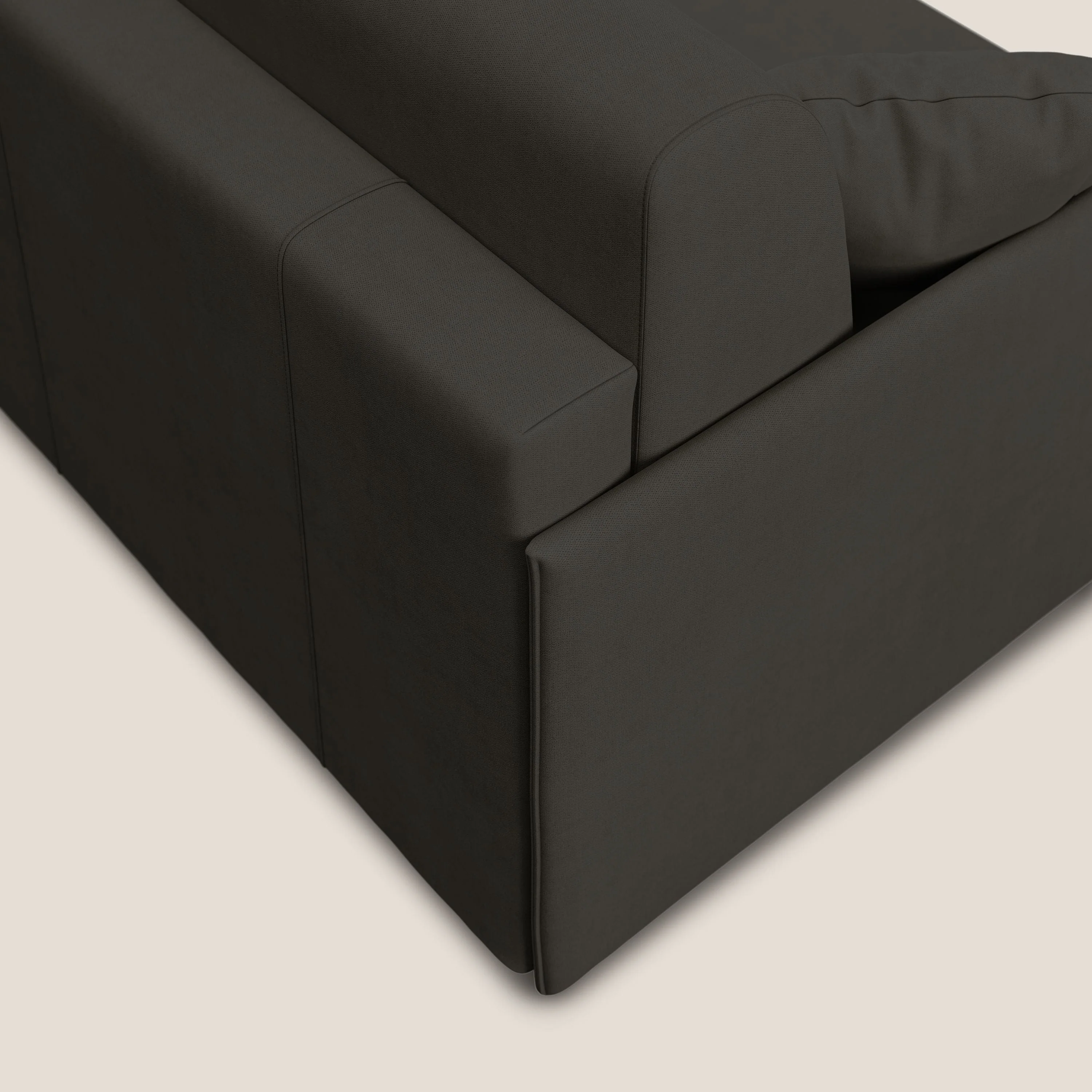 Evans canapé convertible en tissu doux imperméable T02 noir - Image 7