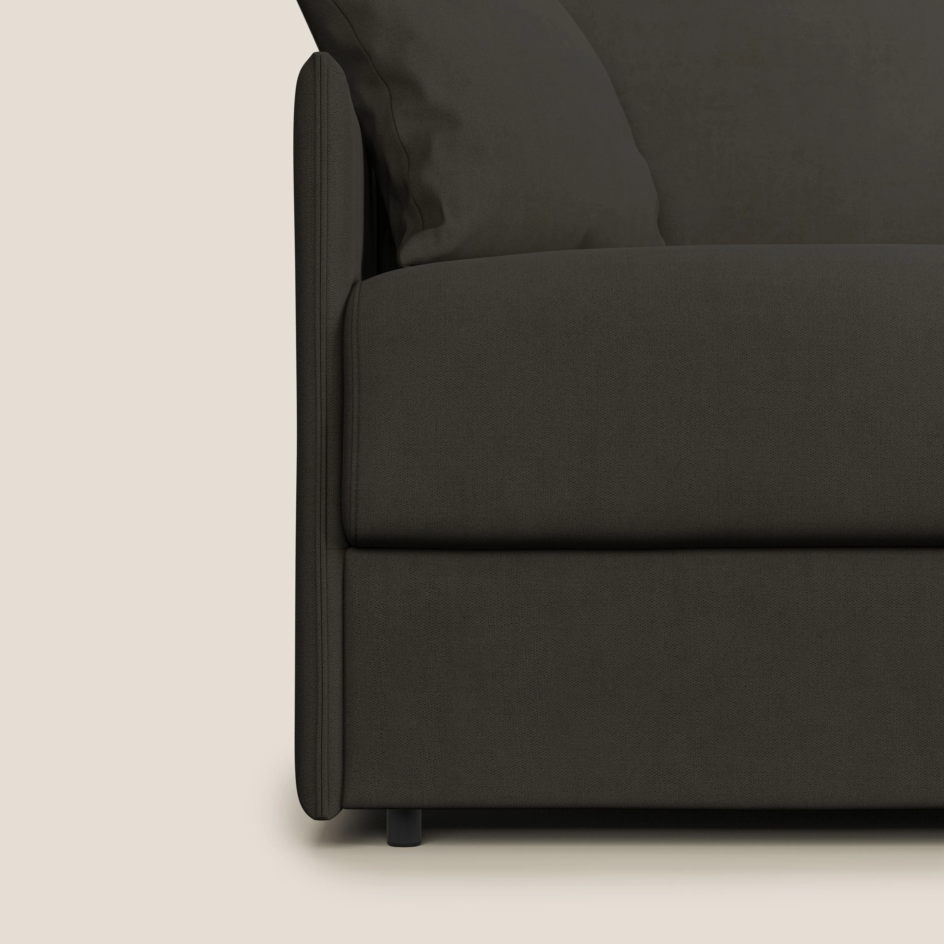 Evans canapé convertible en tissu doux imperméable T02 noir - Image 8