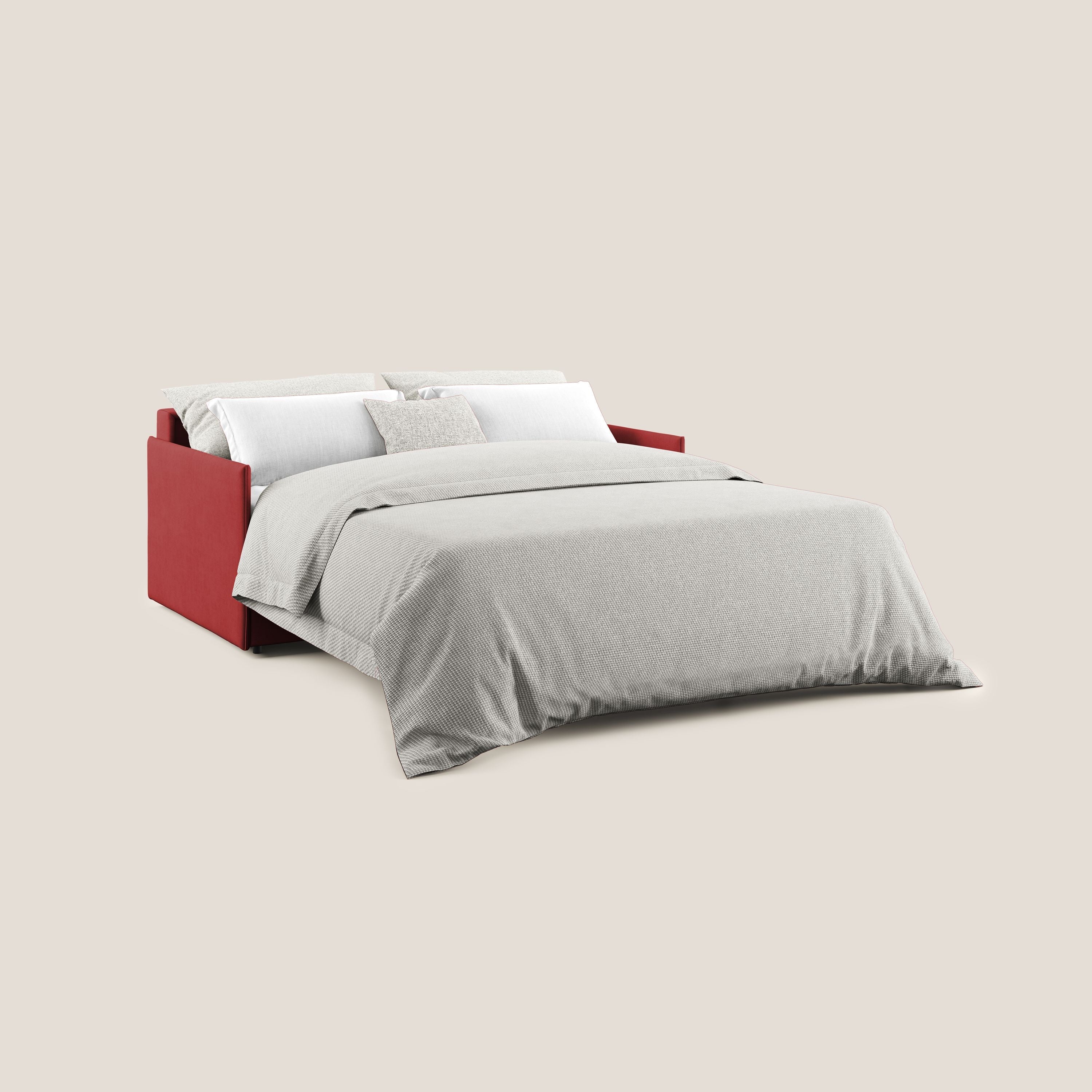 Evans canapé convertible en tissu doux imperméable T02 rouge - Image 2