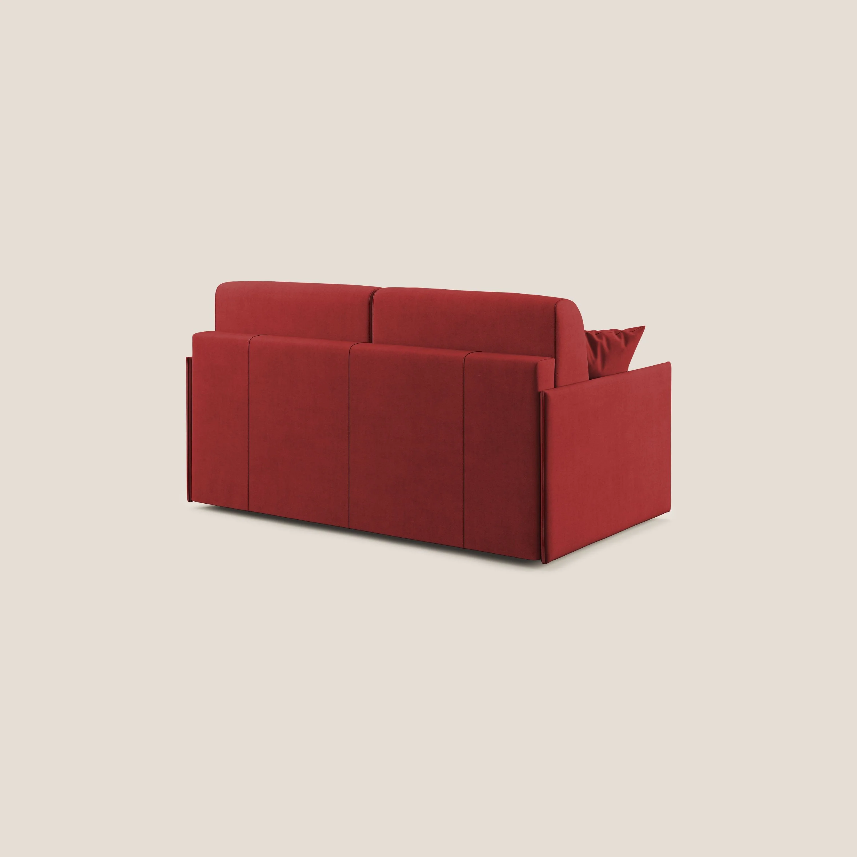 Evans canapé convertible en tissu doux imperméable T02 rouge - Image 5