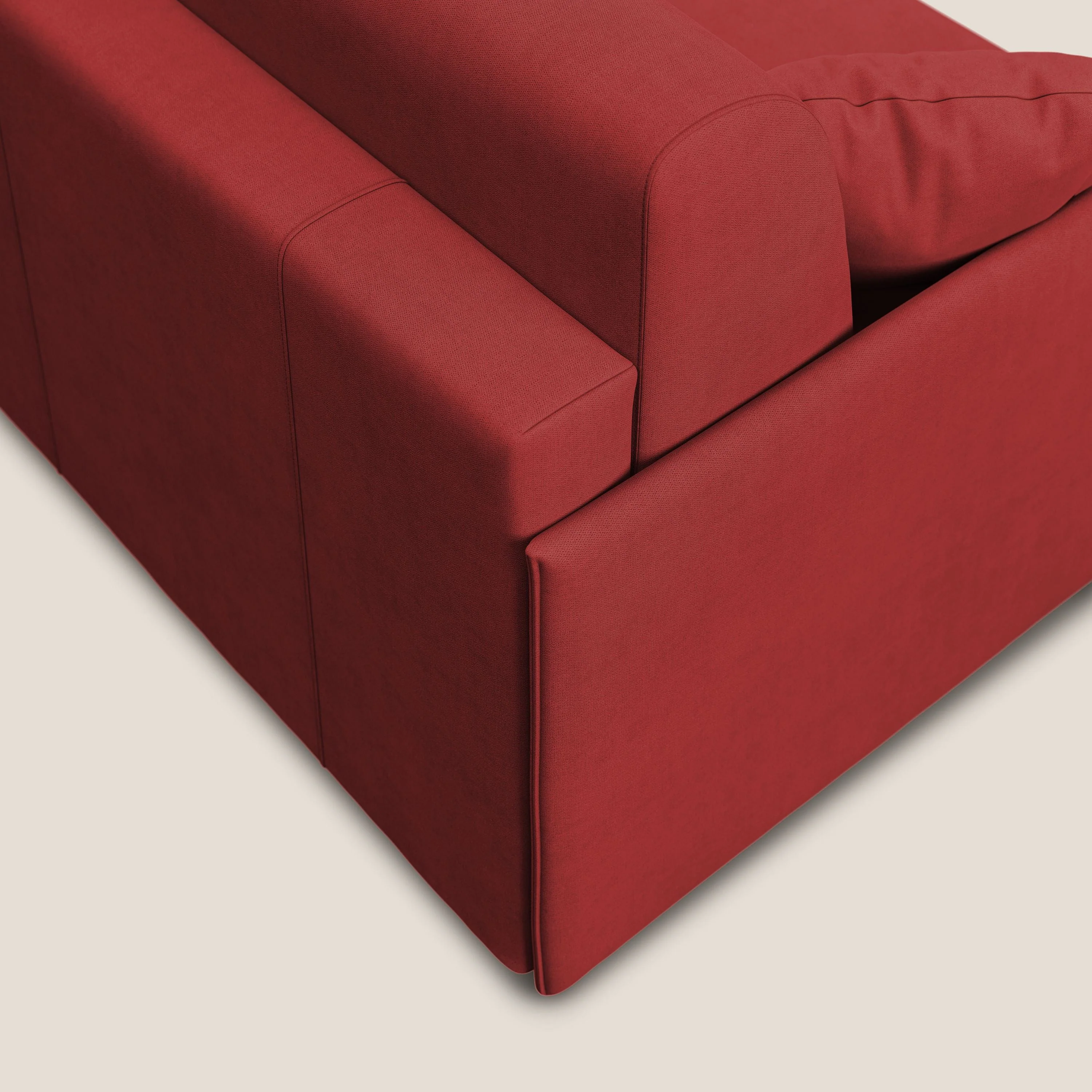 Evans canapé convertible en tissu doux imperméable T02 rouge - Image 7