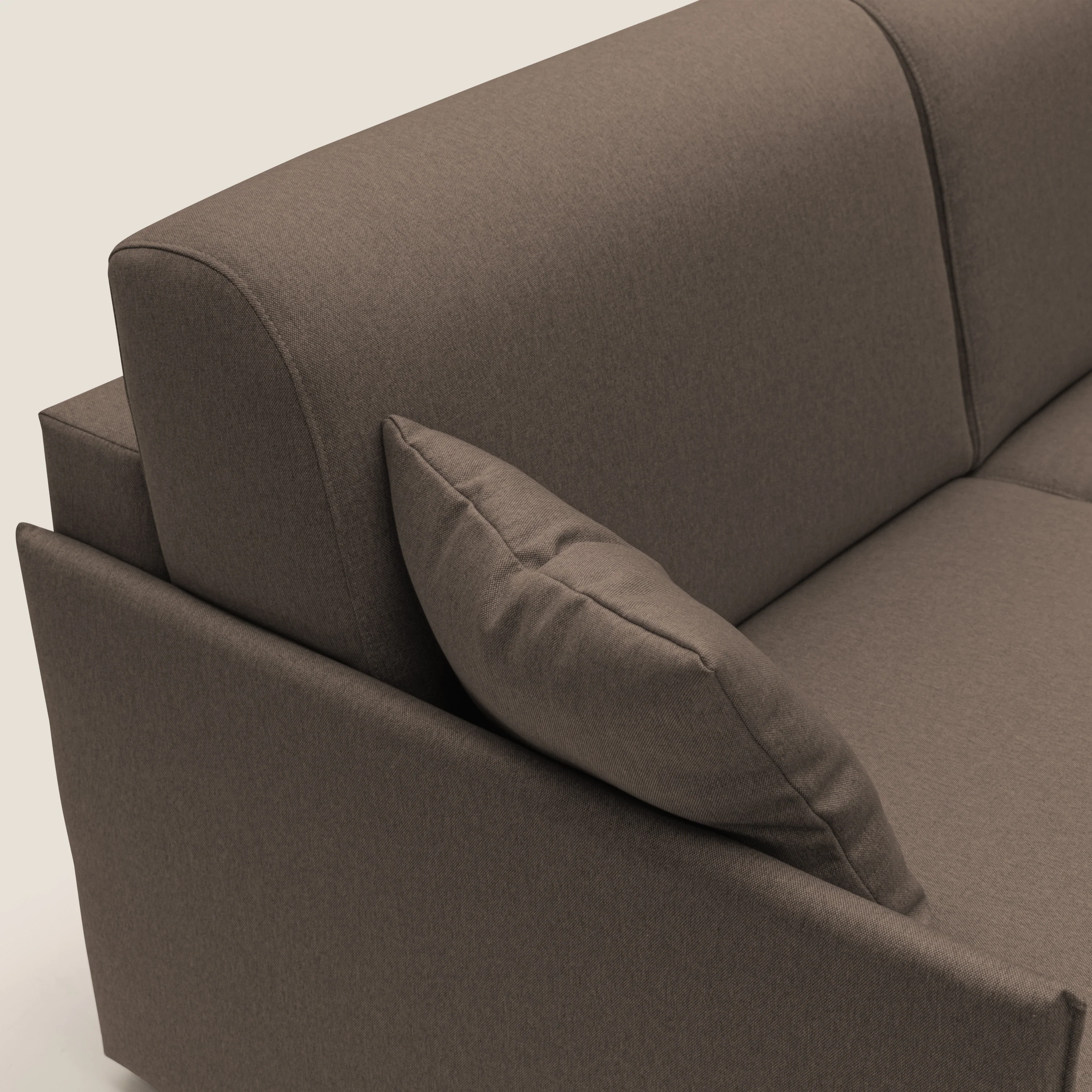 Evans Canapé convertible en tissu imperméable T13 marron - Image 7