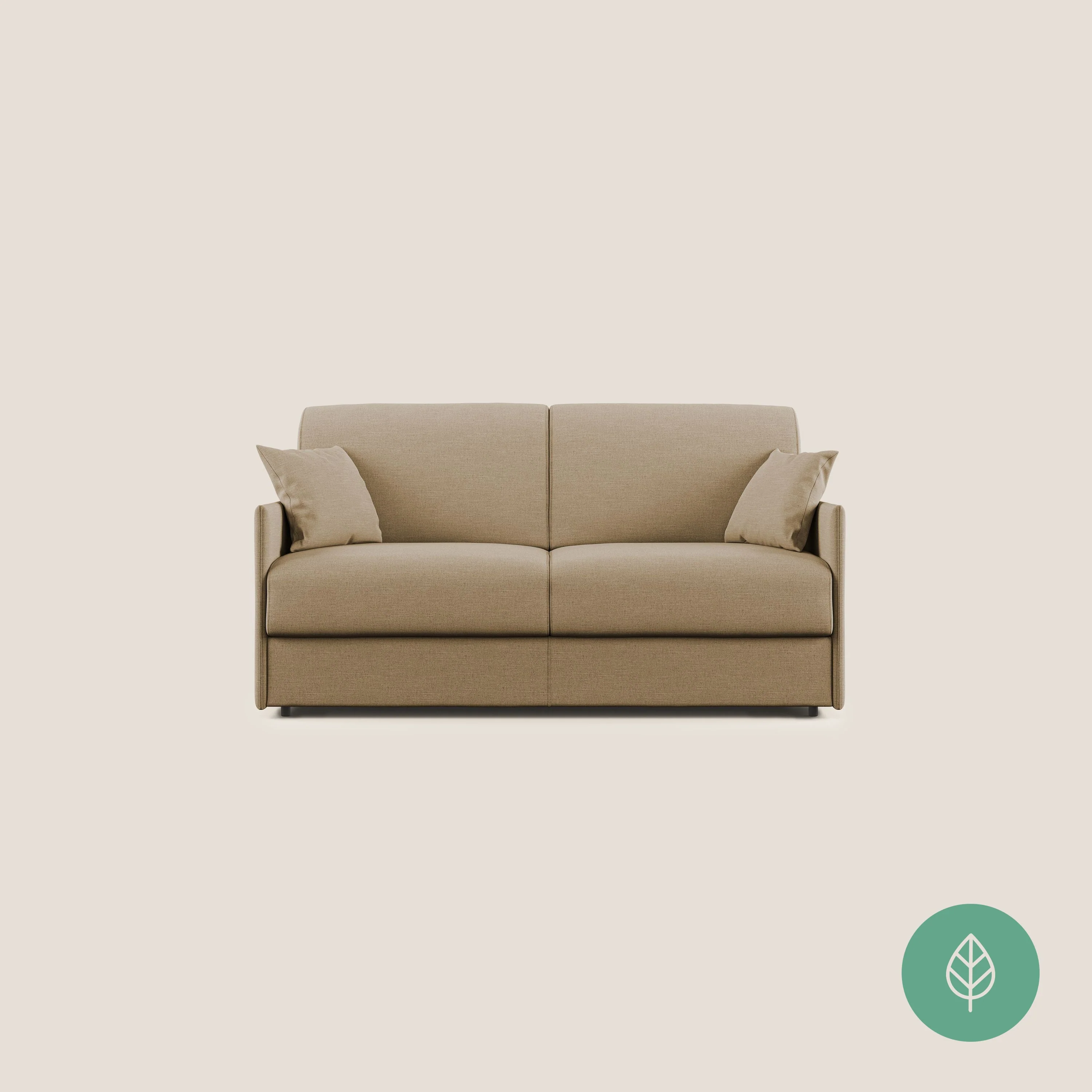 Evans canapé lit convertible en tissu recyclé beige