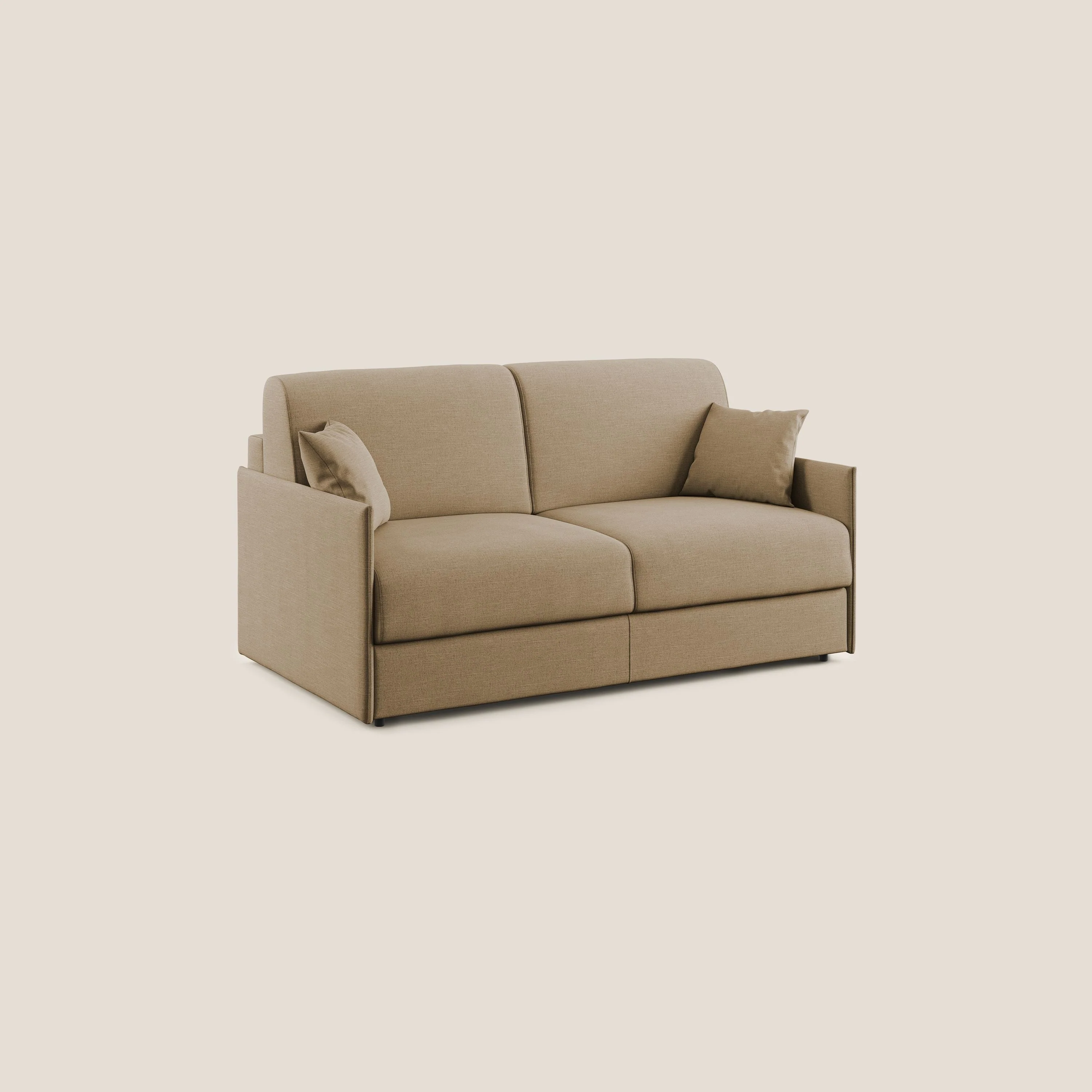 Evans canapé lit convertible en tissu recyclé beige - Image 3