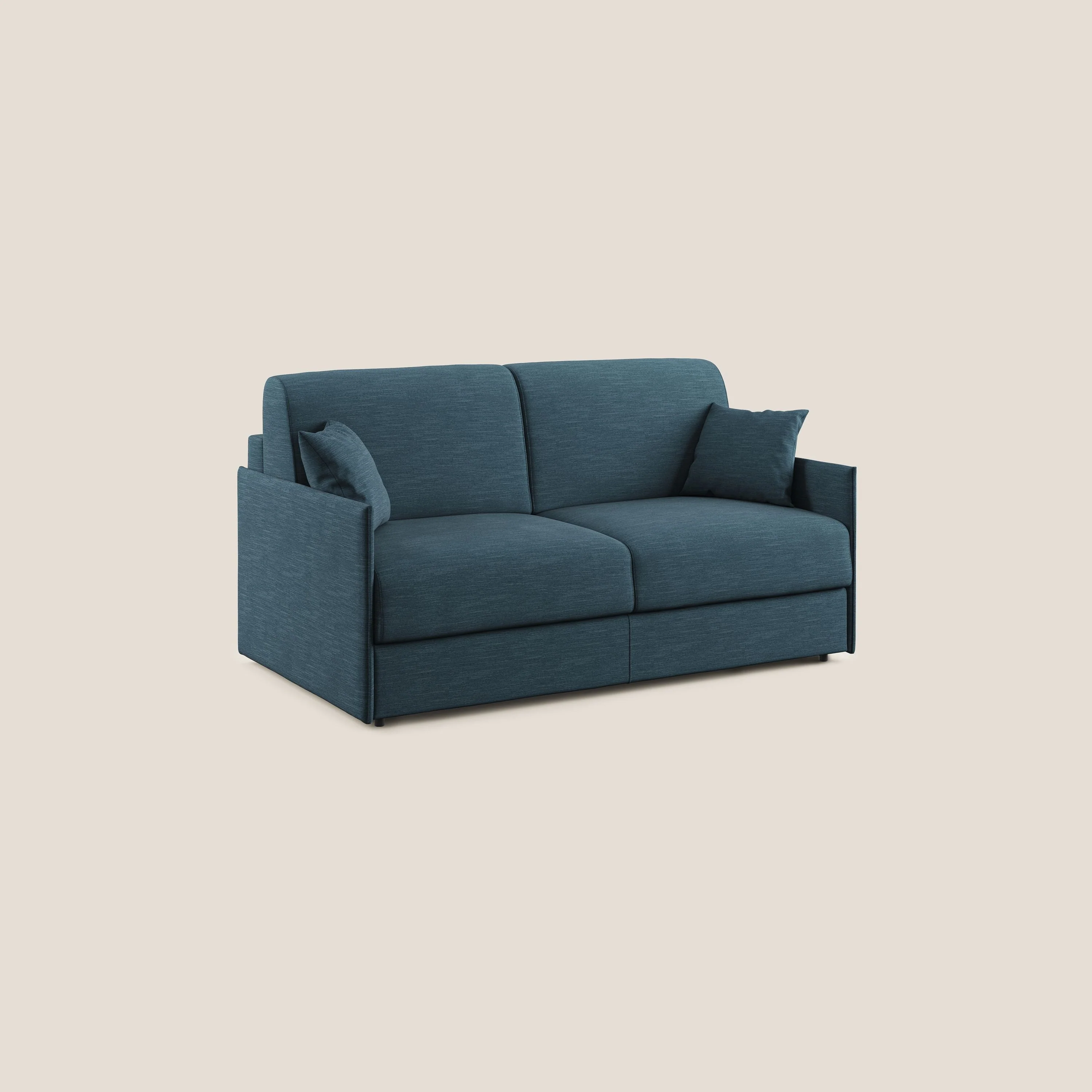 Evans canapé lit convertible en tissu recyclé bleu canard - Image 3