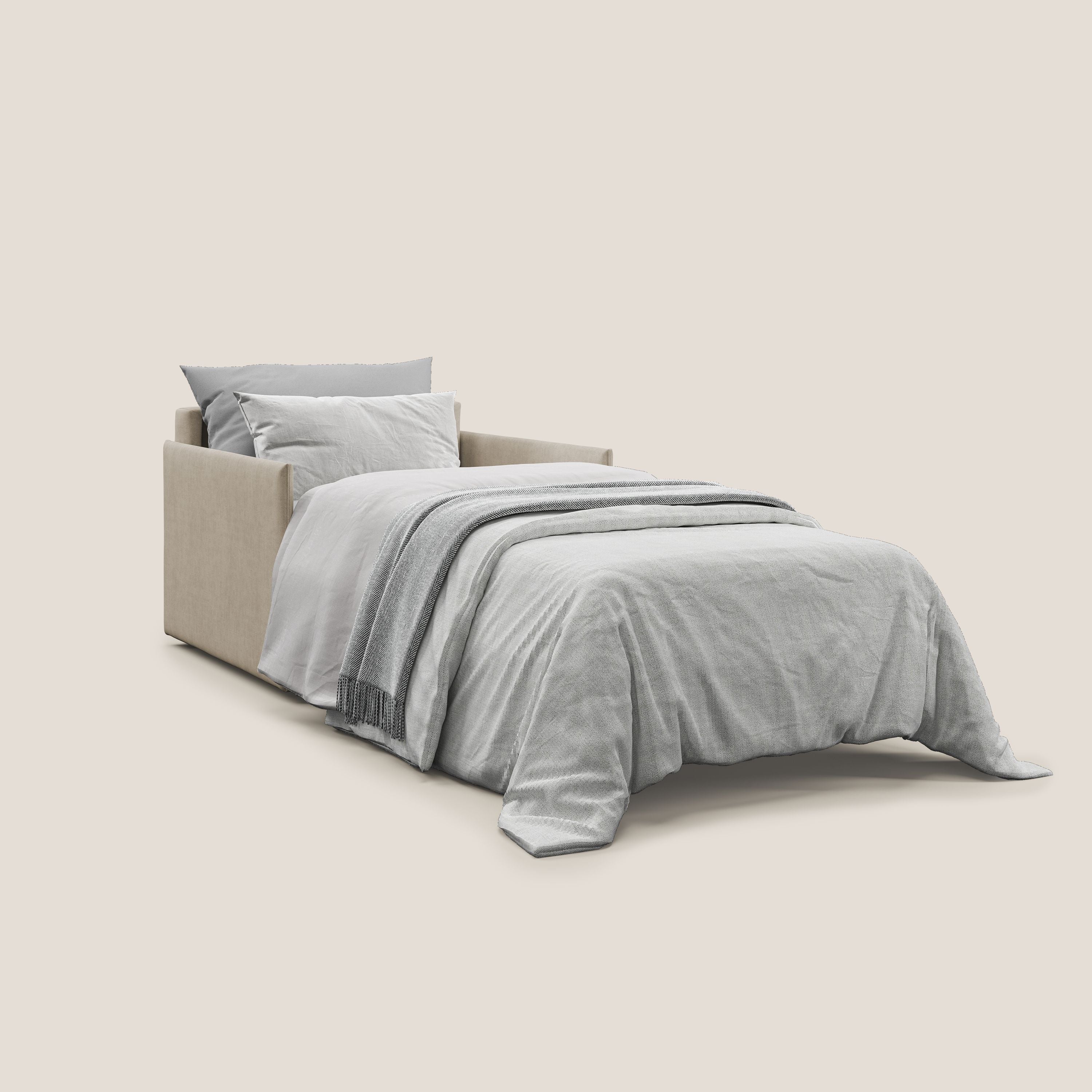 Evans fauteuil convertible en tissu imperméable T02 beige - Image 2