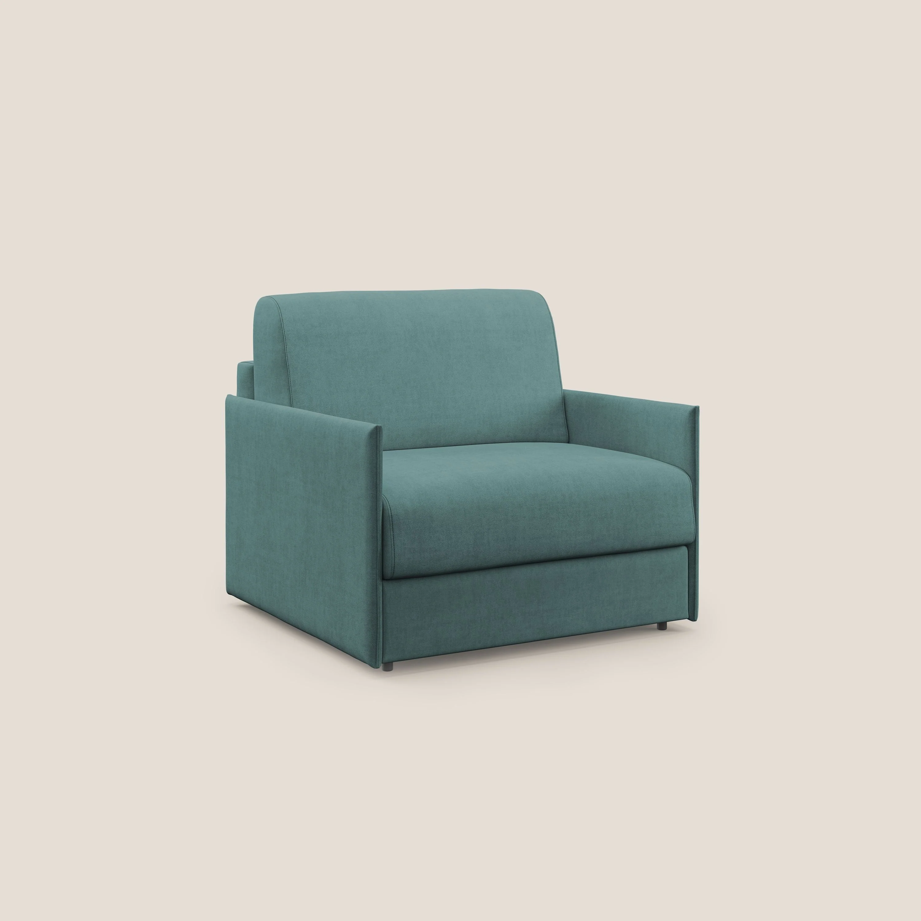 Evans fauteuil convertible en tissu imperméable T02 bleu canard - Image 2