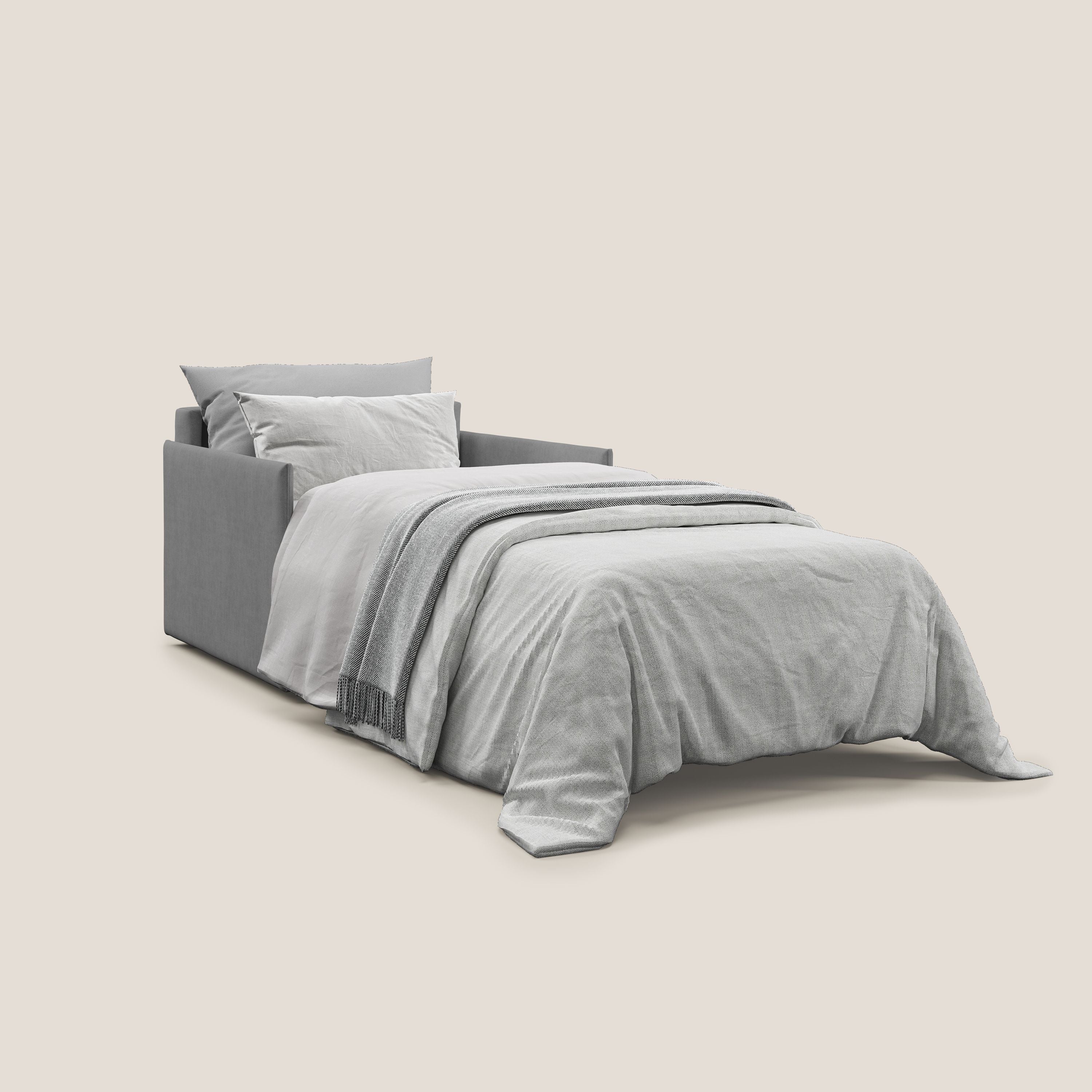 Evans fauteuil convertible en tissu imperméable T02 gris - Image 2