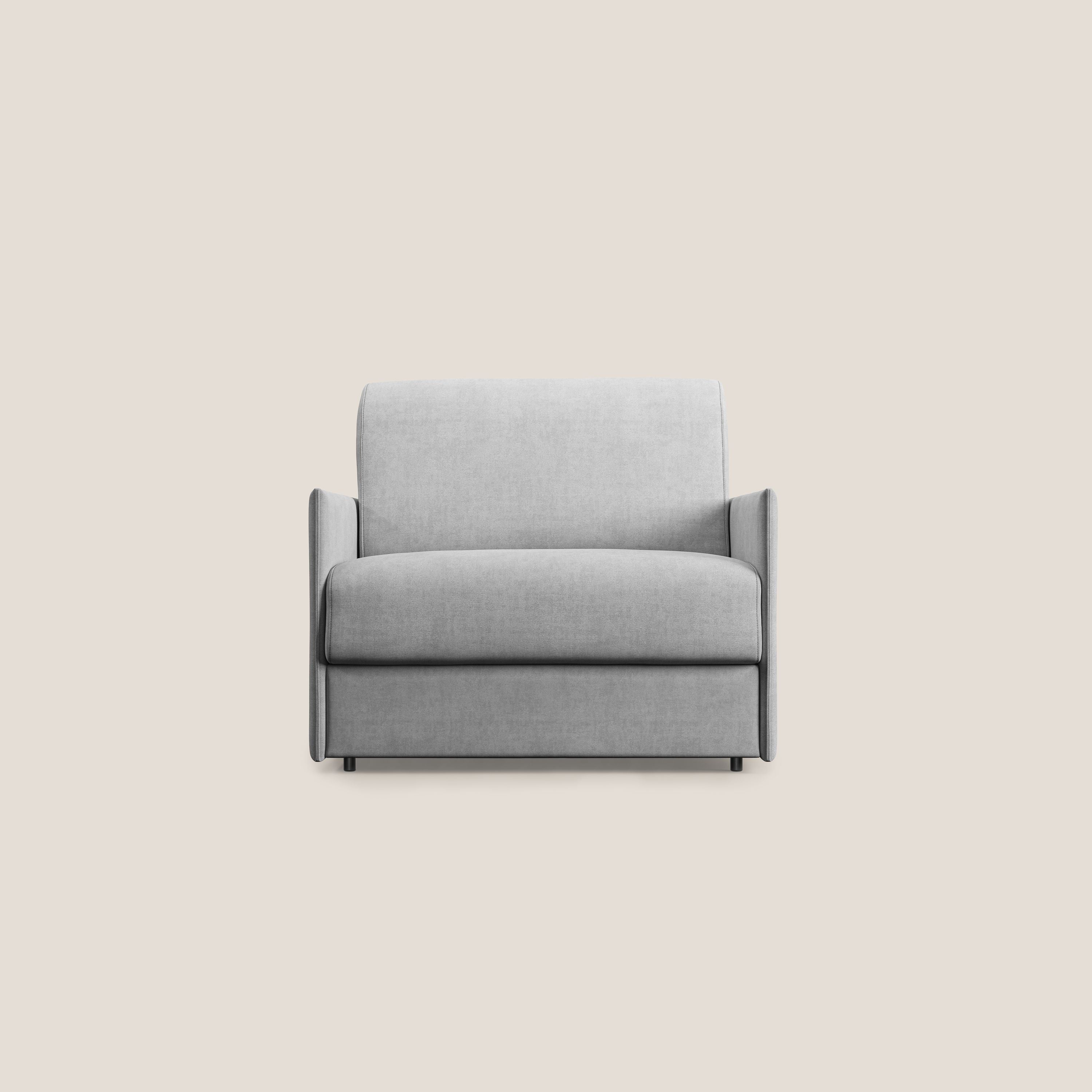 Evans fauteuil convertible en tissu imperméable T02 gris clair