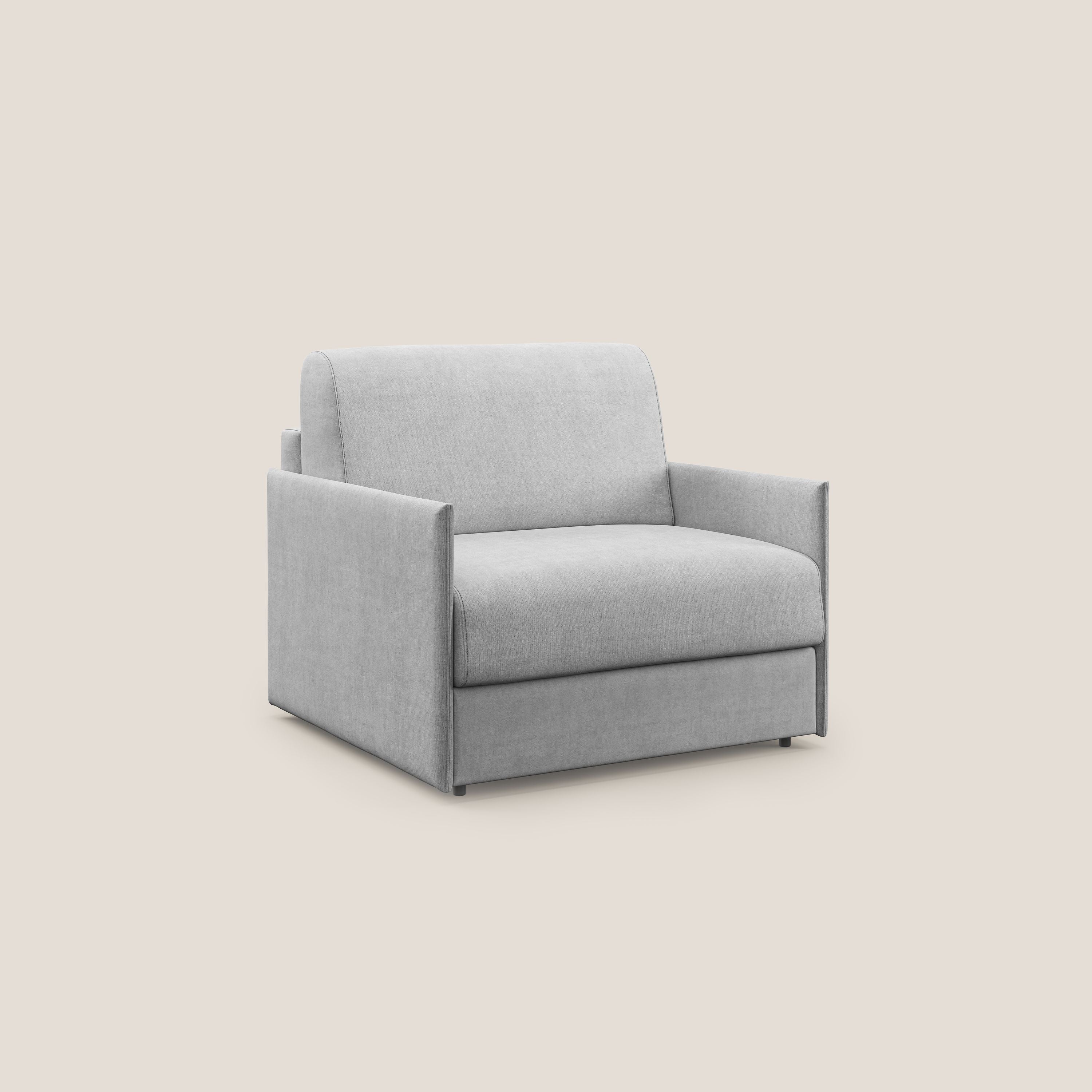 Evans fauteuil convertible en tissu imperméable T02 gris clair - Image 3