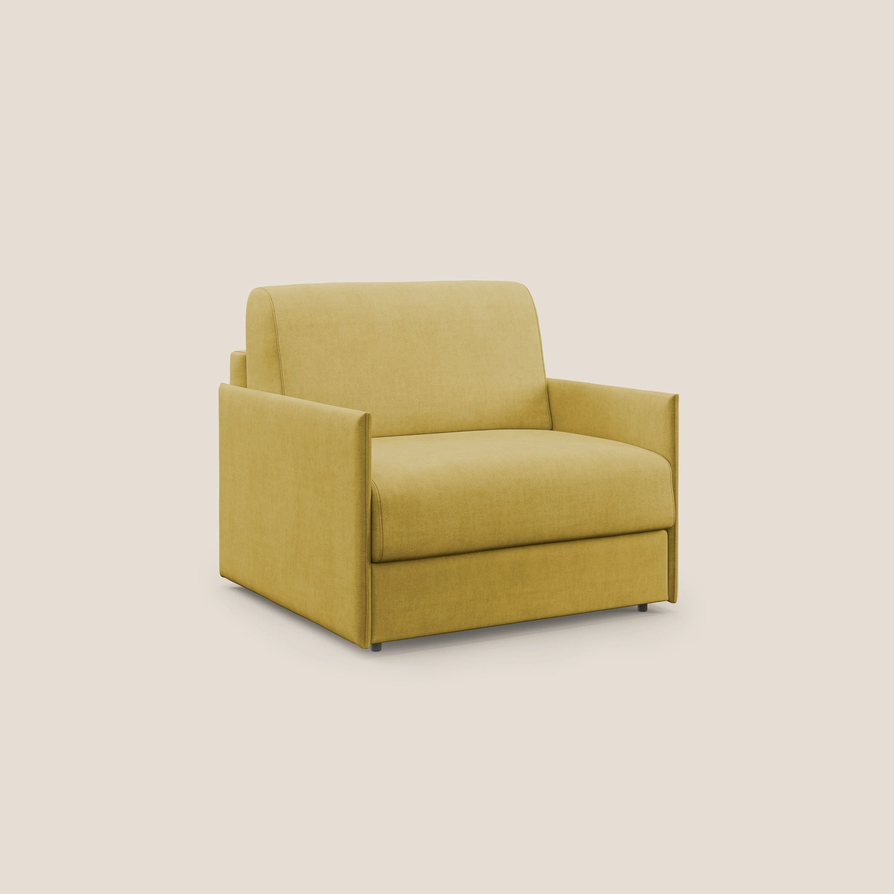 Evans fauteuil convertible en tissu imperméable T02 jaune - Image 3