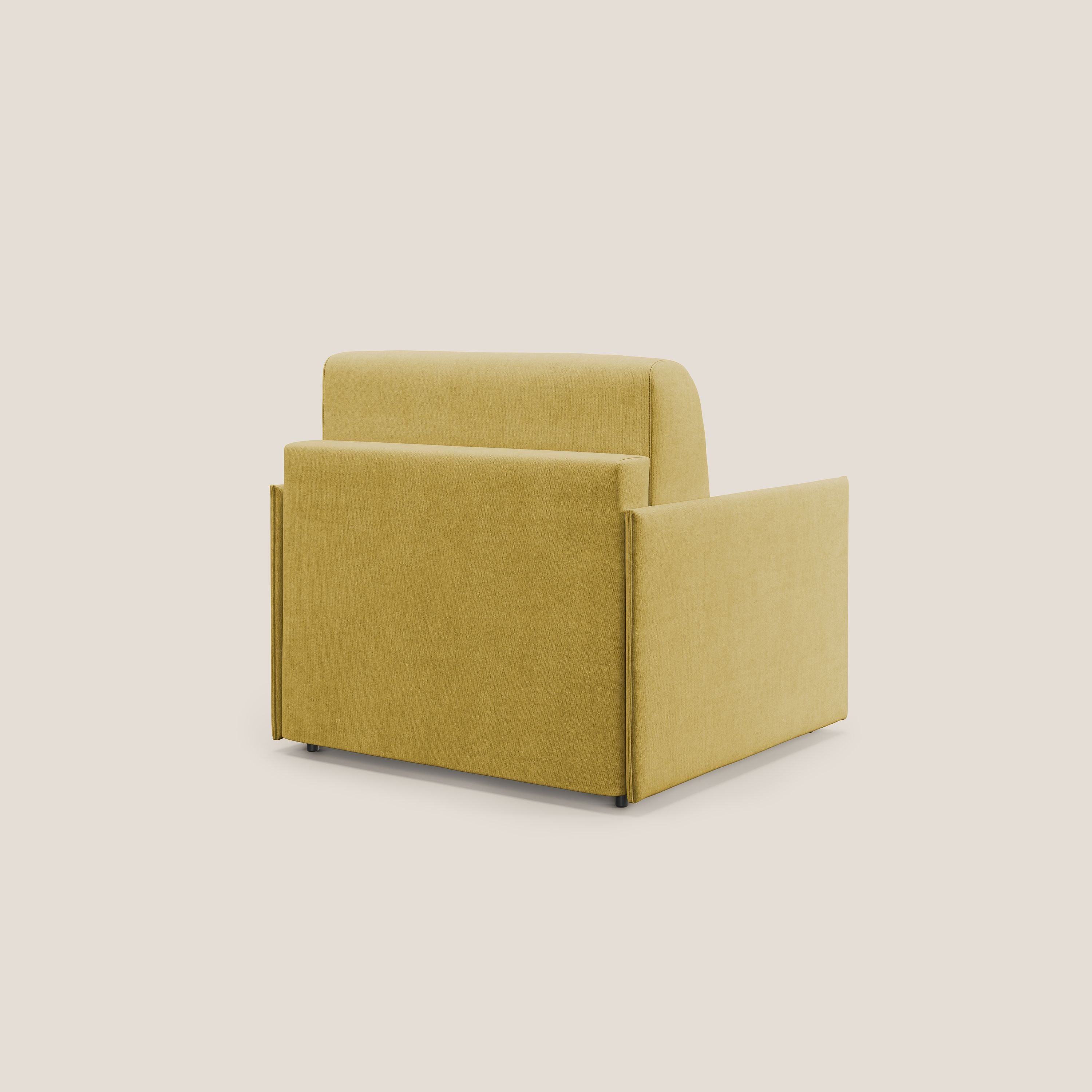 Evans fauteuil convertible en tissu imperméable T02 jaune - Image 4