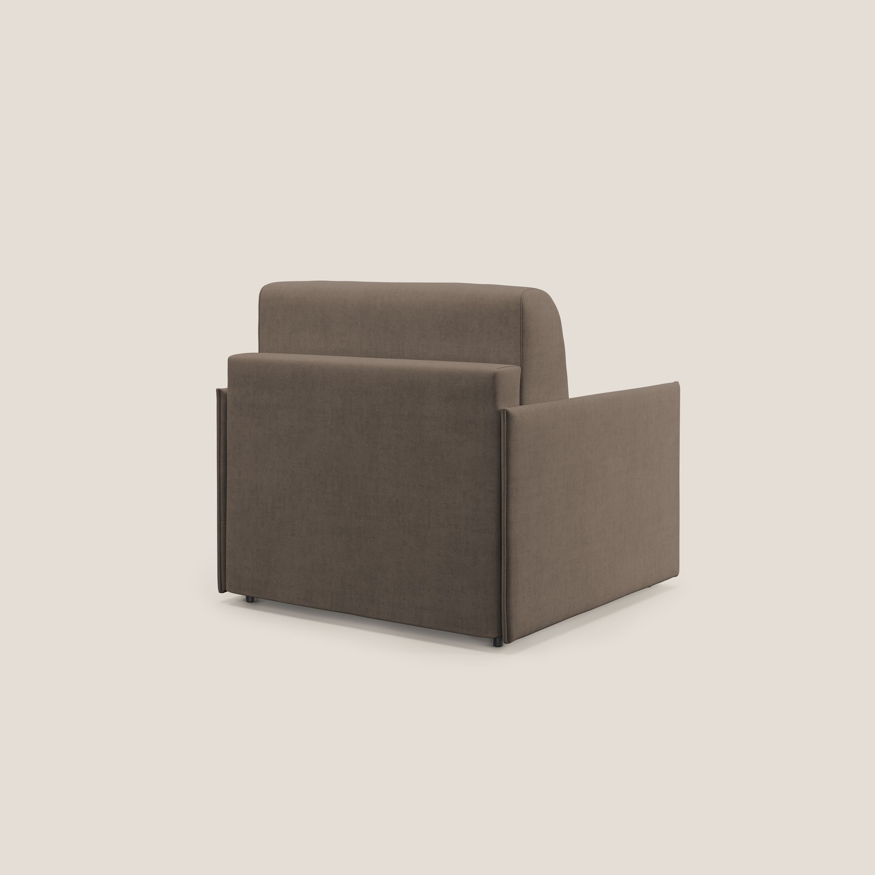 Evans fauteuil convertible en tissu imperméable T02 marron - Image 4