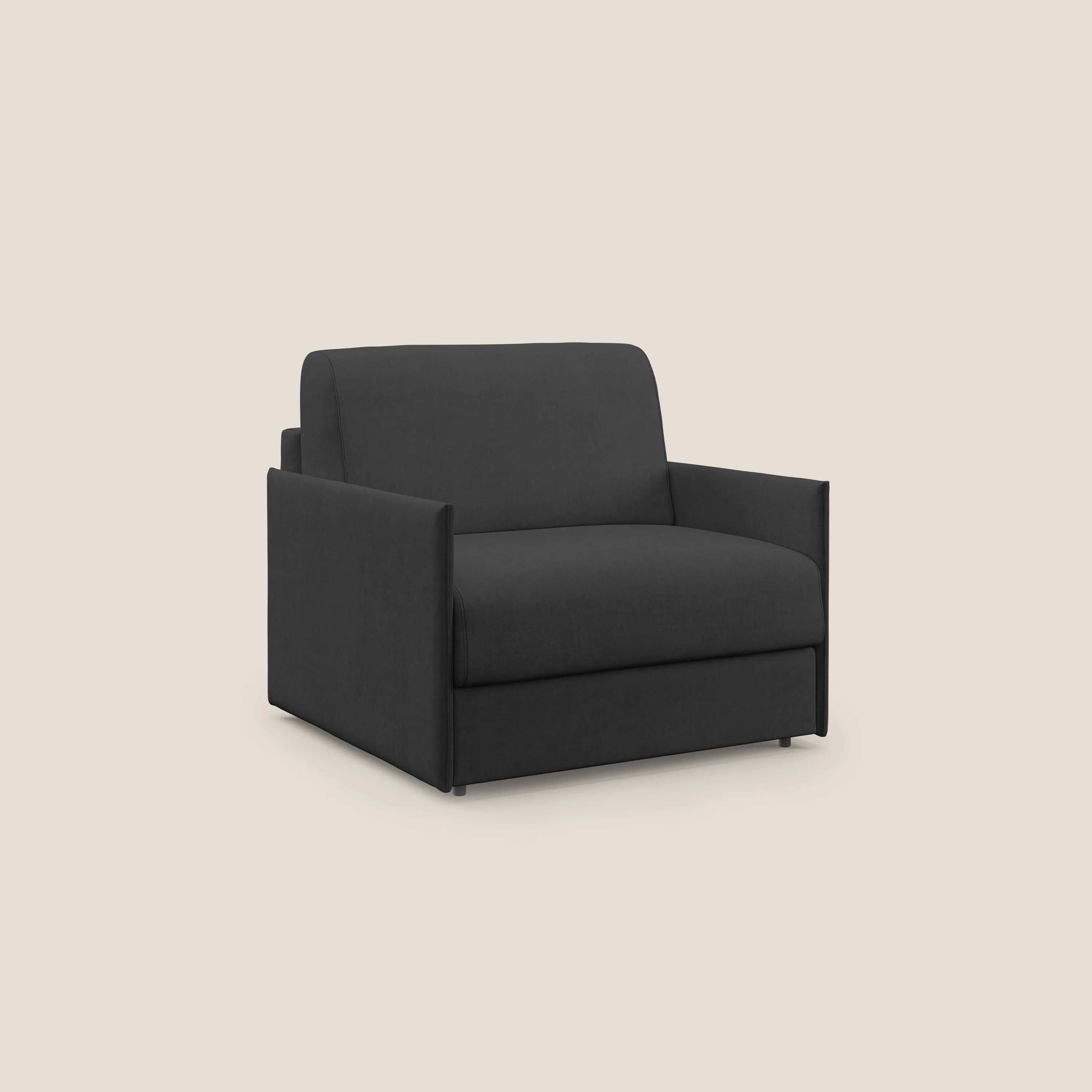 Evans fauteuil convertible en tissu imperméable T02 noir - Image 3