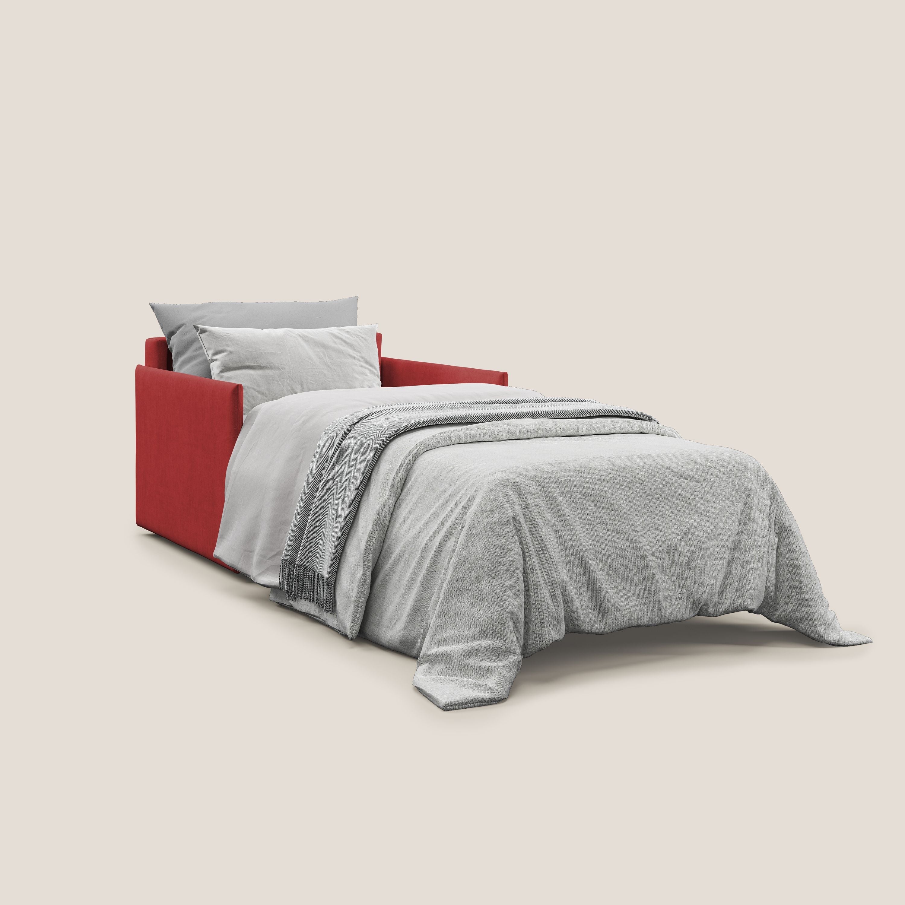 Evans fauteuil convertible en tissu imperméable T02 rouge - Image 2
