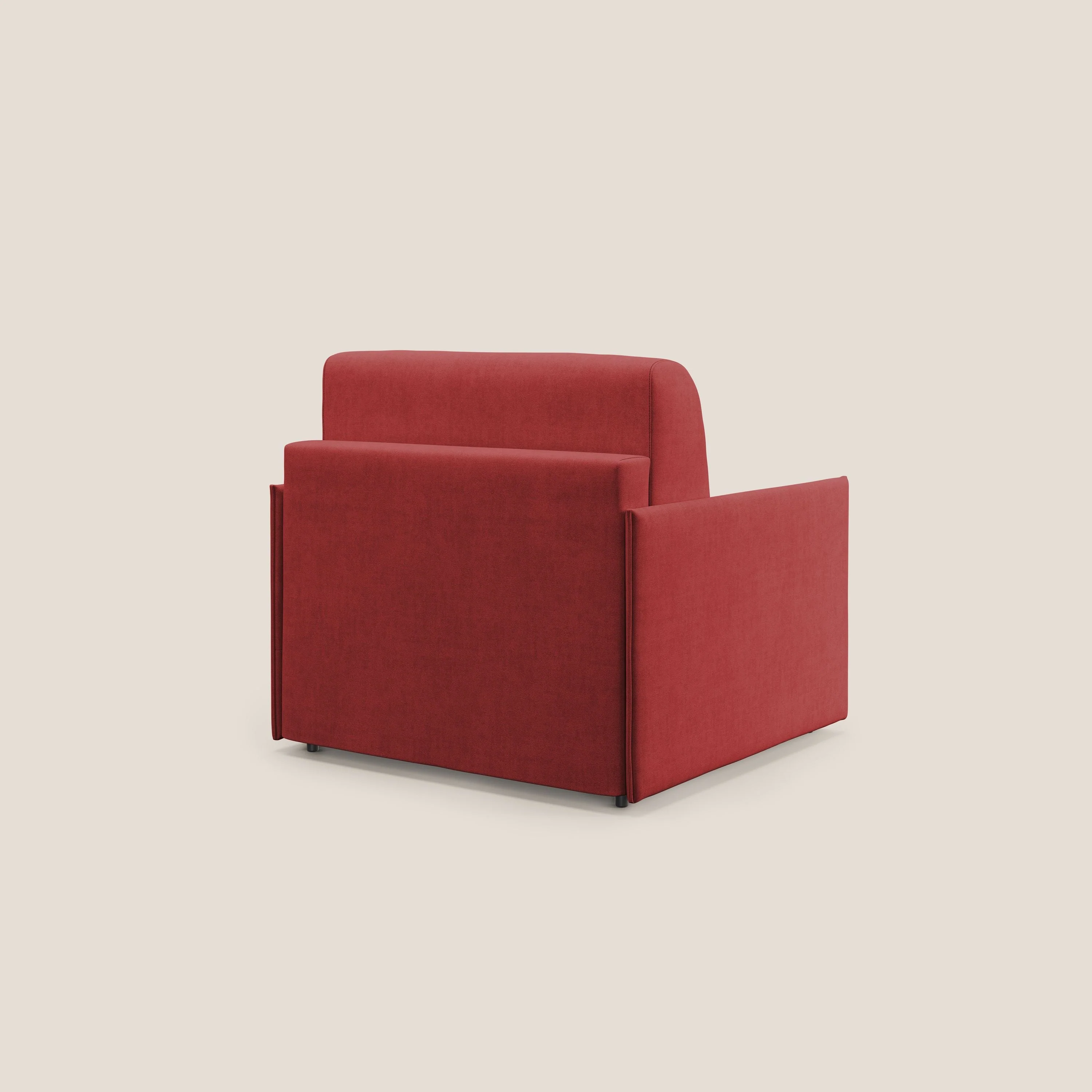 Evans fauteuil convertible en tissu imperméable T02 rouge - Image 4