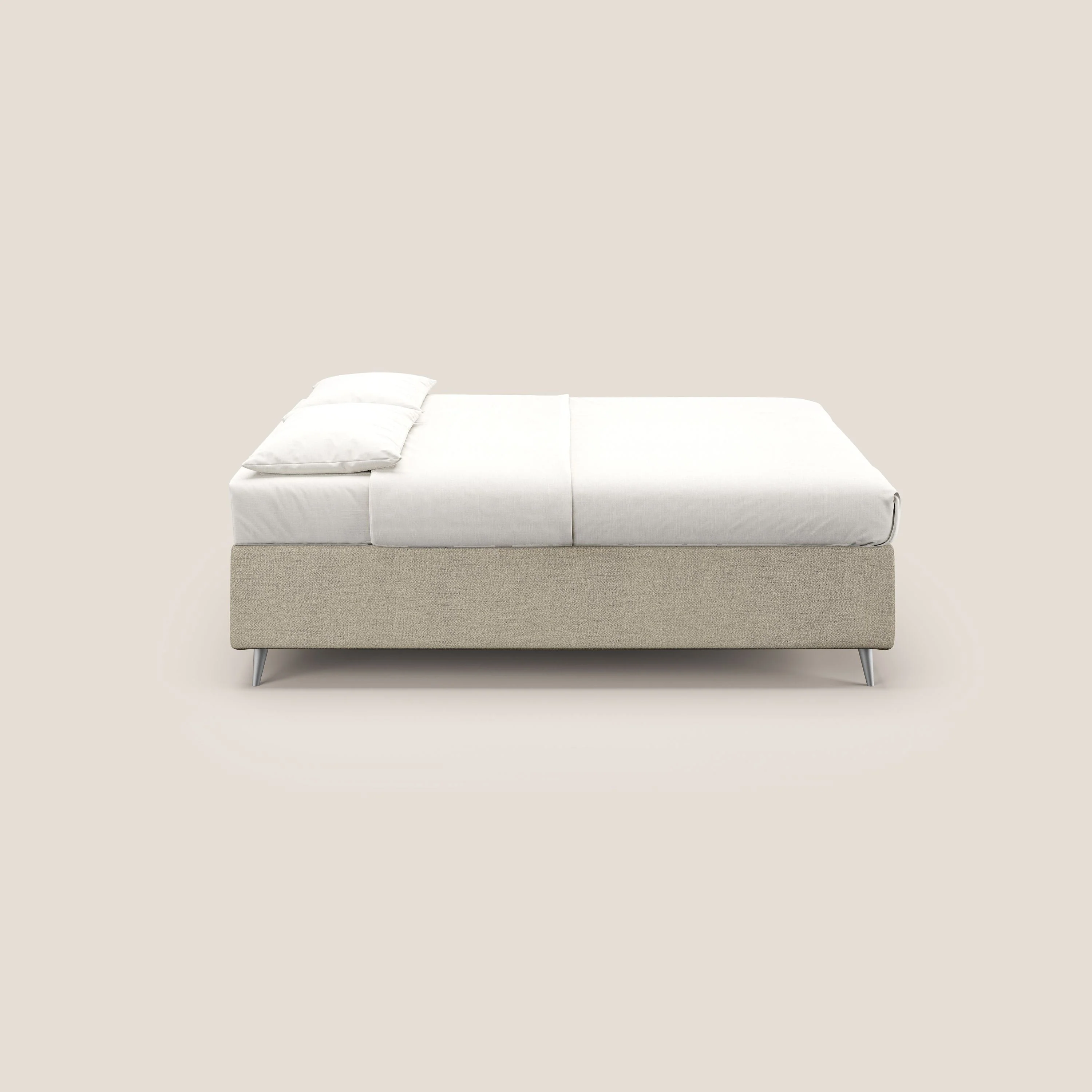 Febe sommier compact avec coffre de grande capacité en tissu imperméable T03 beige - Image 4