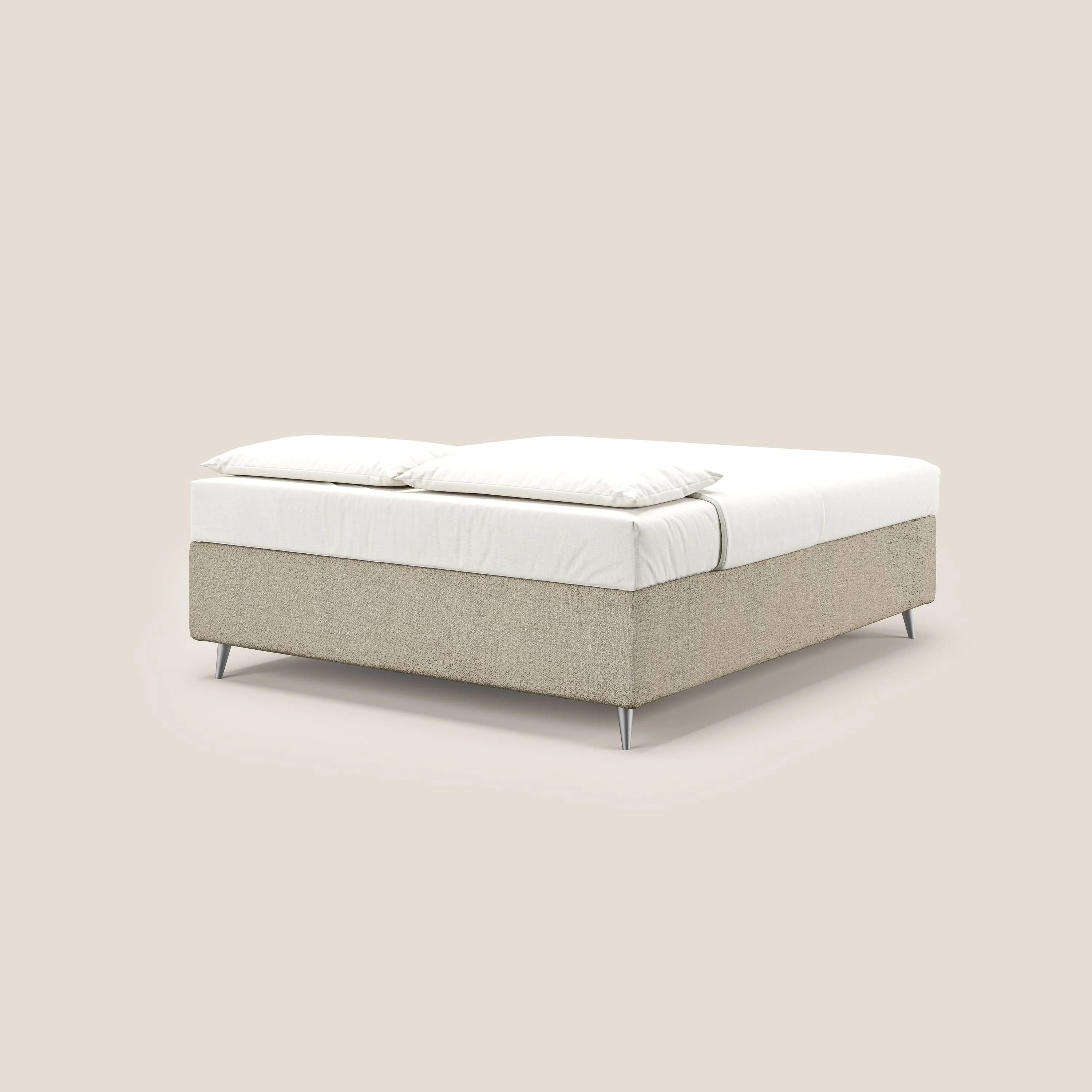 Febe sommier compact avec coffre de grande capacité en tissu imperméable T03 beige - Image 5