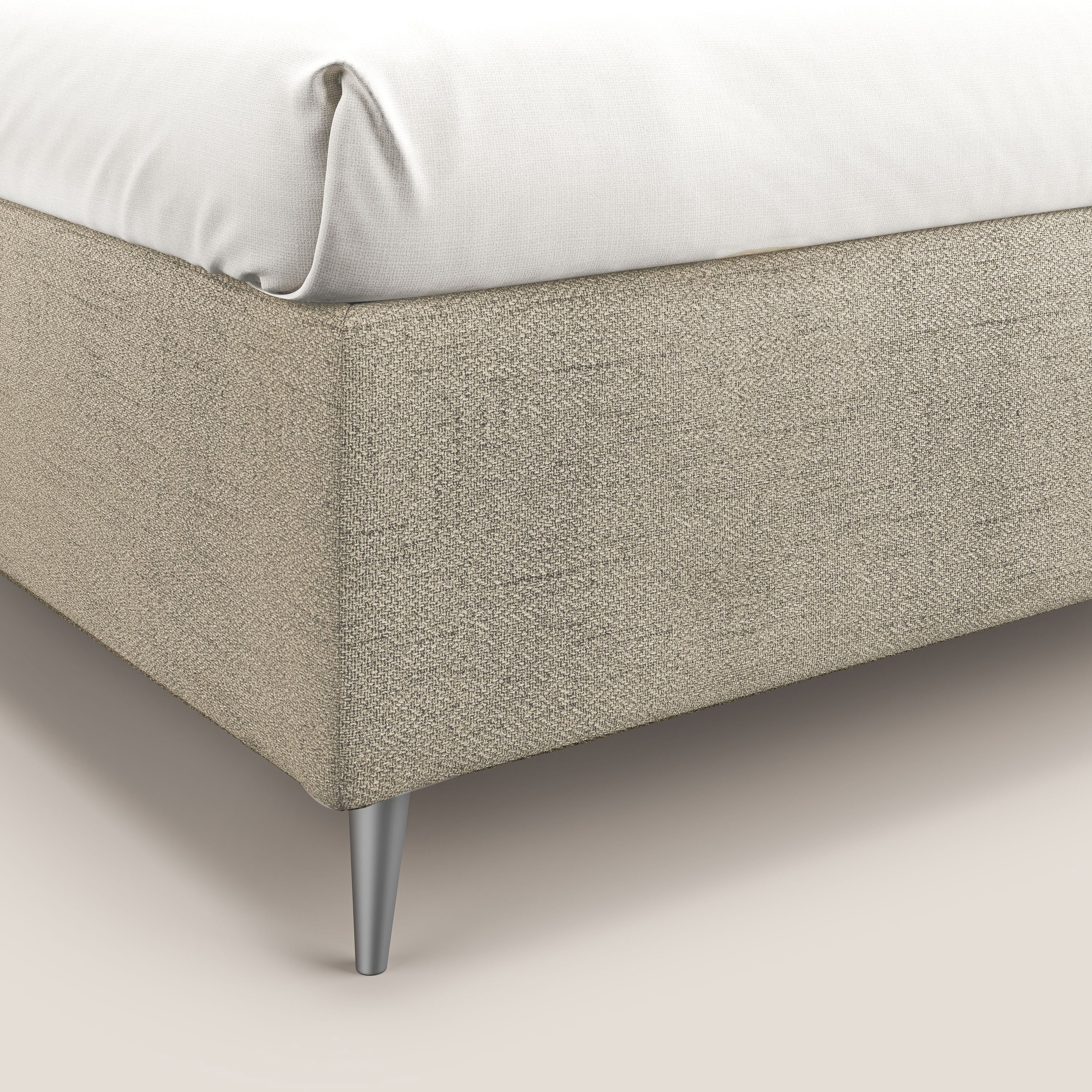 Febe sommier compact avec coffre de grande capacité en tissu imperméable T03 beige - Image 6