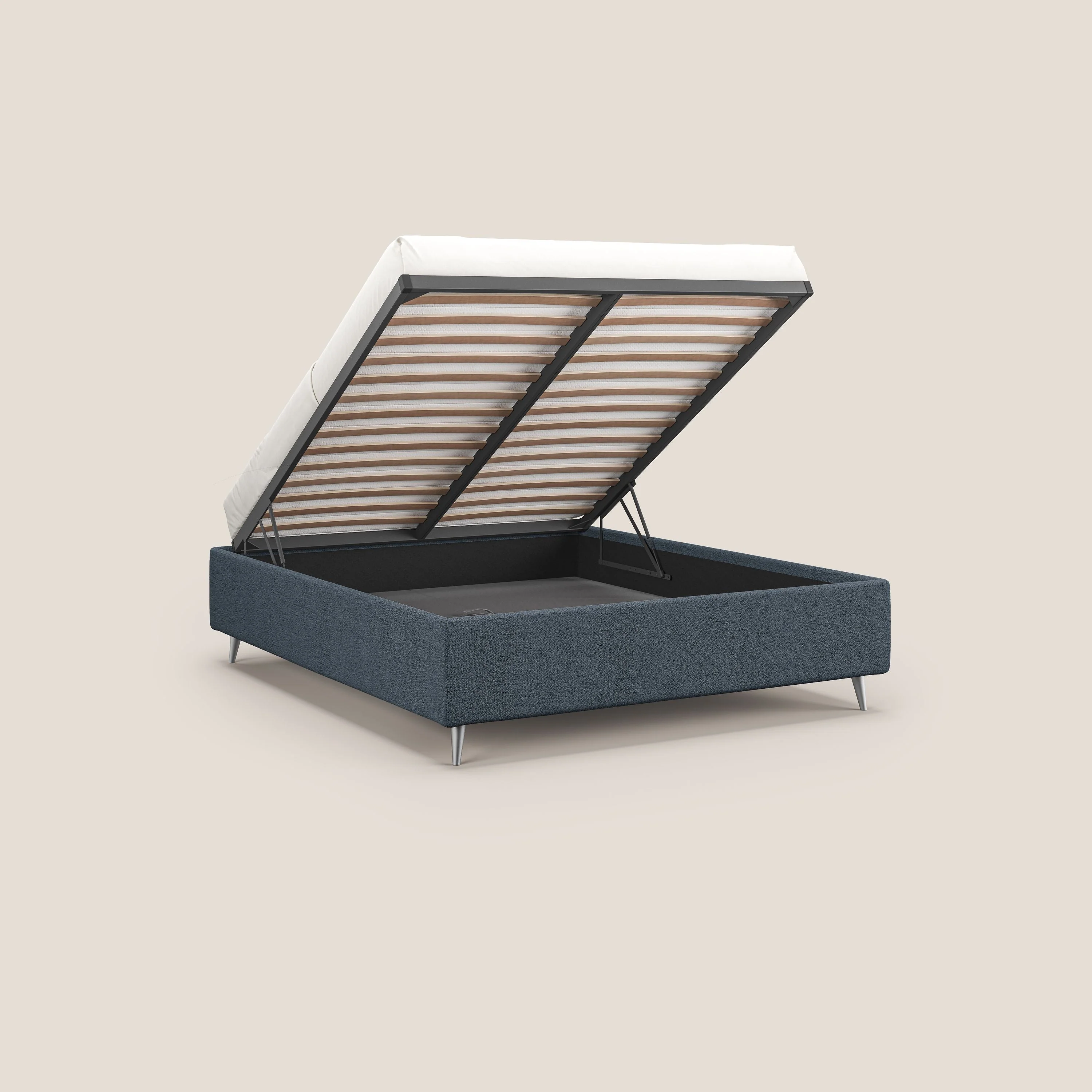 Febe sommier compact avec coffre de grande capacité en tissu imperméable T03 bleu - Image 2