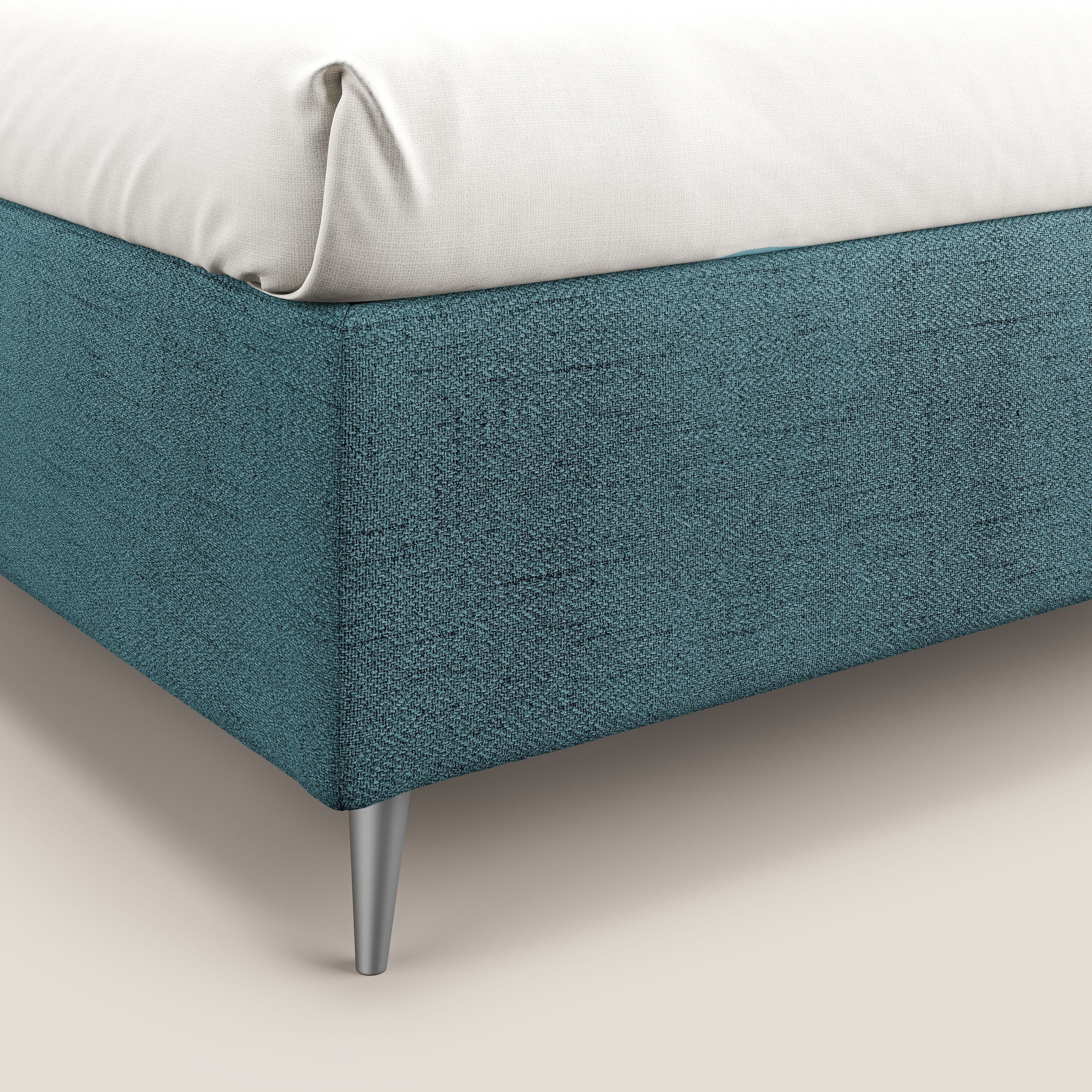 Febe sommier compact avec coffre de grande capacité en tissu imperméable T03 bleu ciel - Image 6
