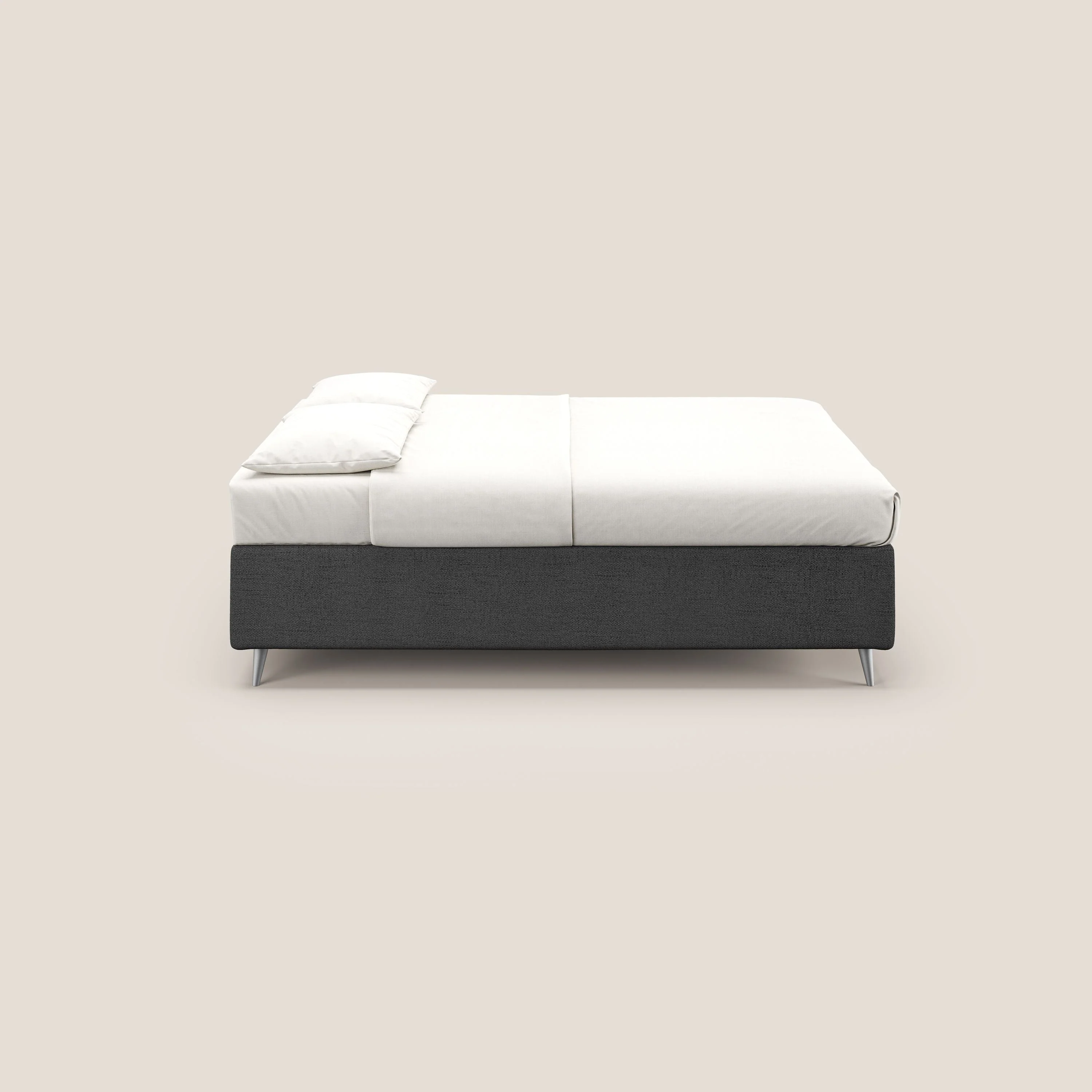 Febe sommier compact avec coffre de grande capacité en tissu imperméable T03 gris - Image 4