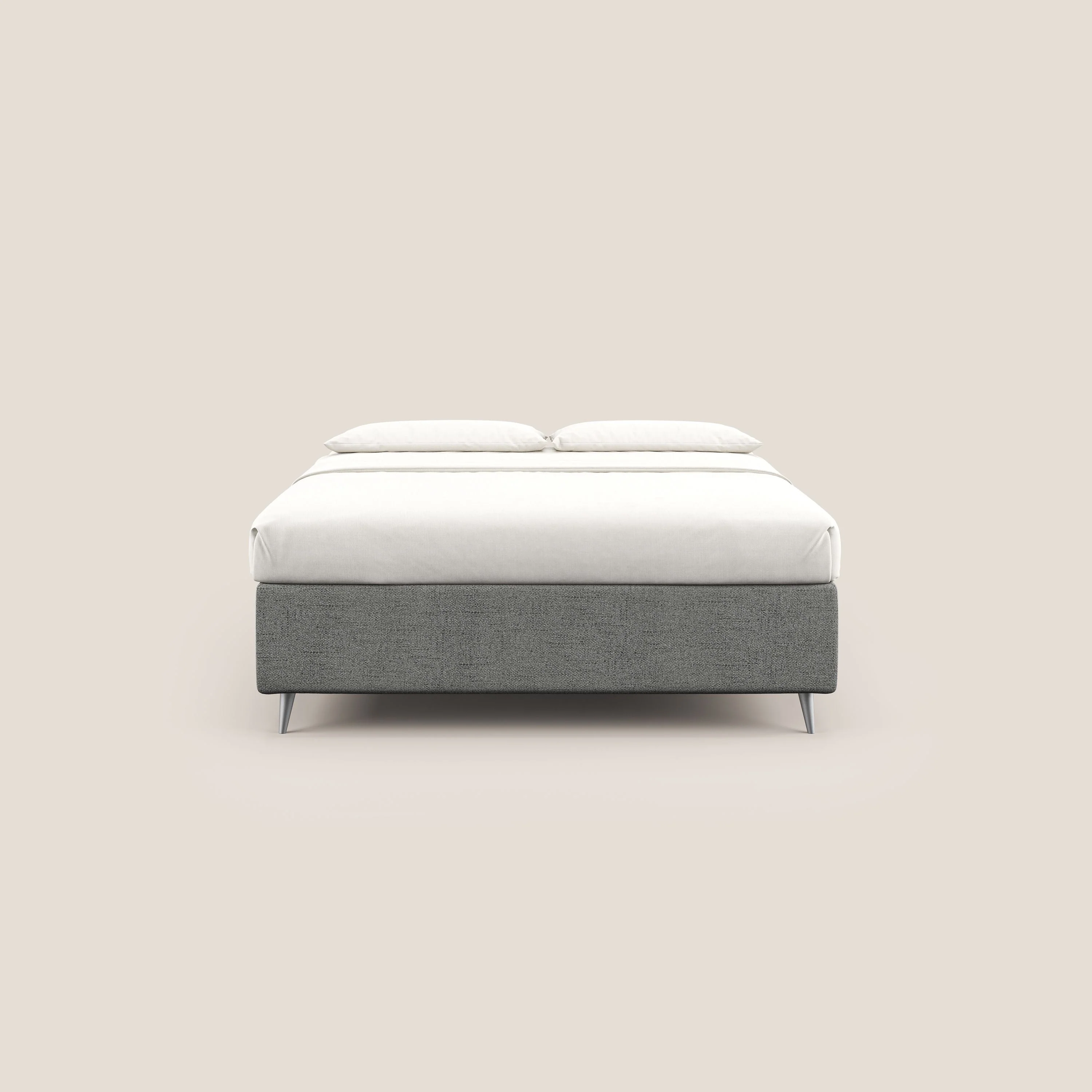 Febe sommier compact avec coffre de grande capacité en tissu imperméable T03 gris clair - Image 4